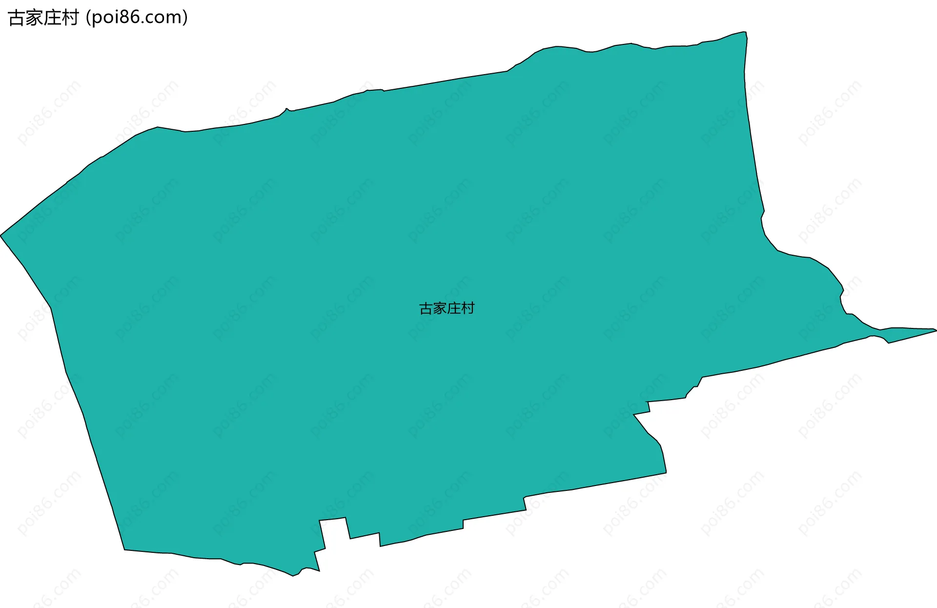 古家庄村边界地图