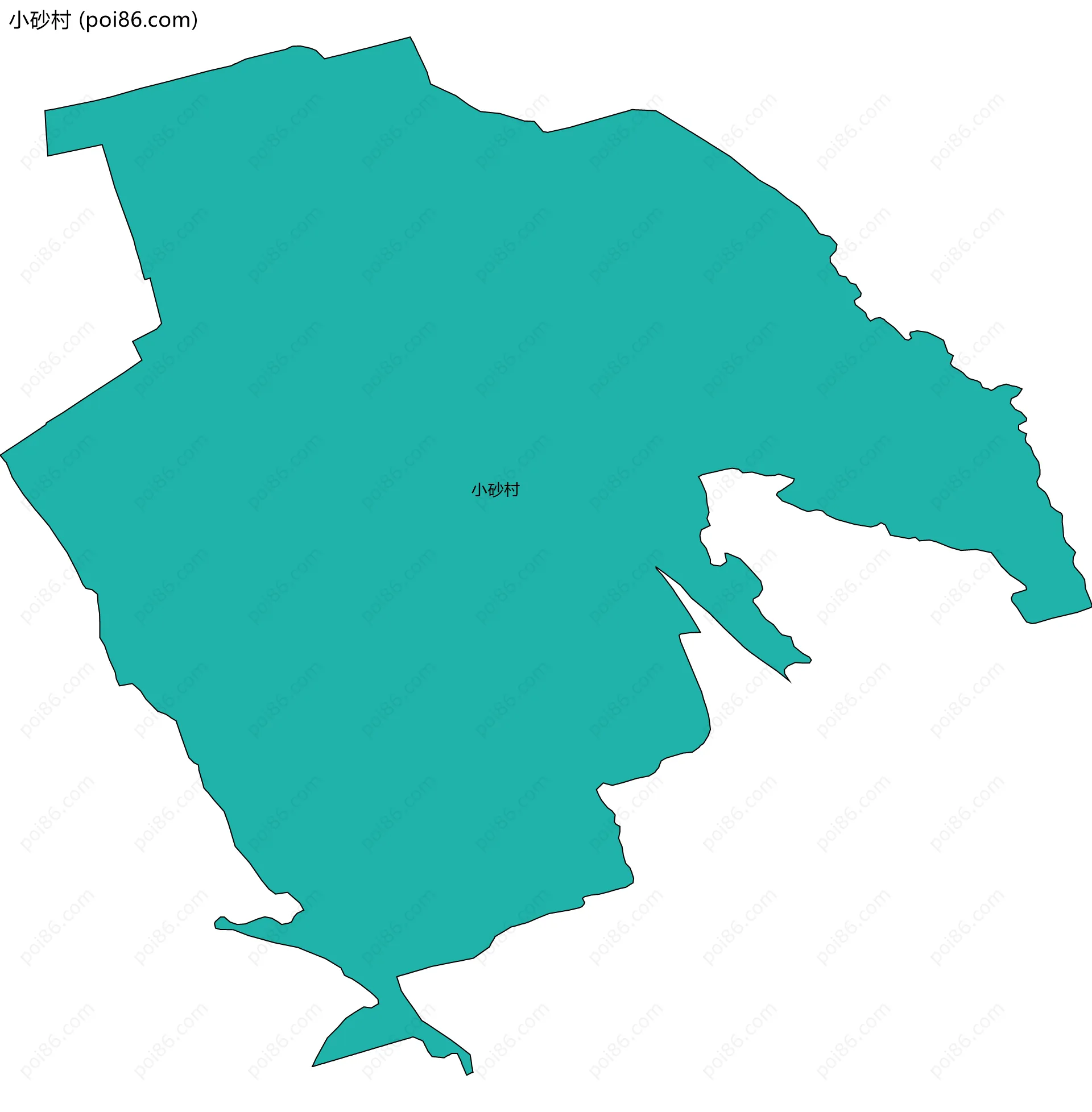 小砂村边界地图