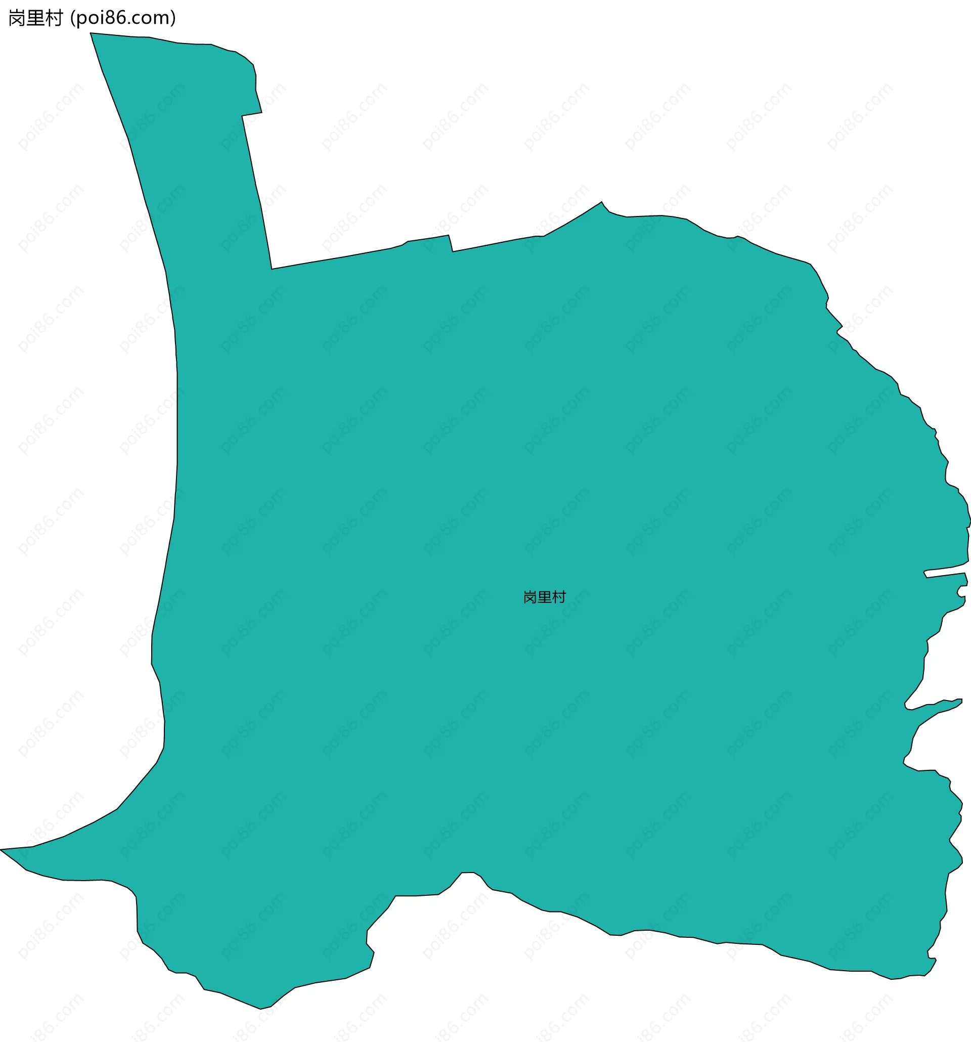 岗里村边界地图