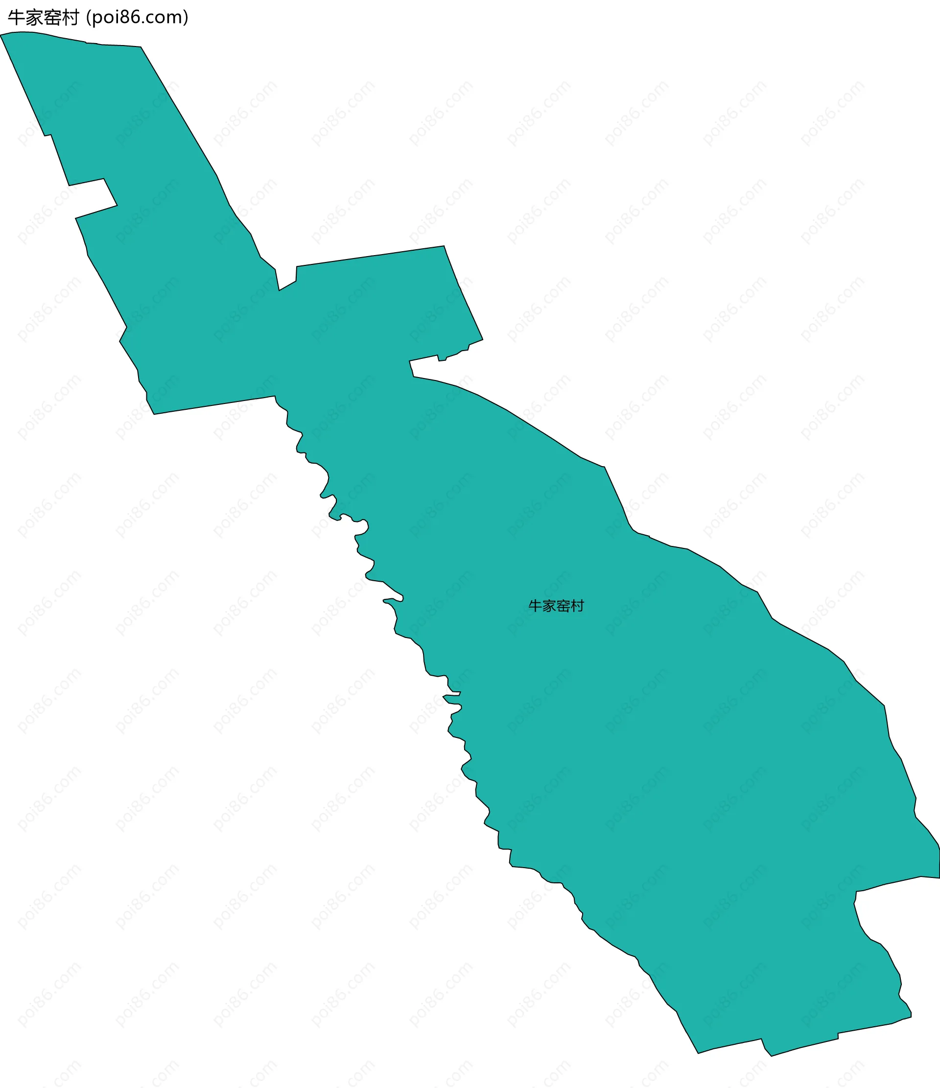 牛家窑村边界地图