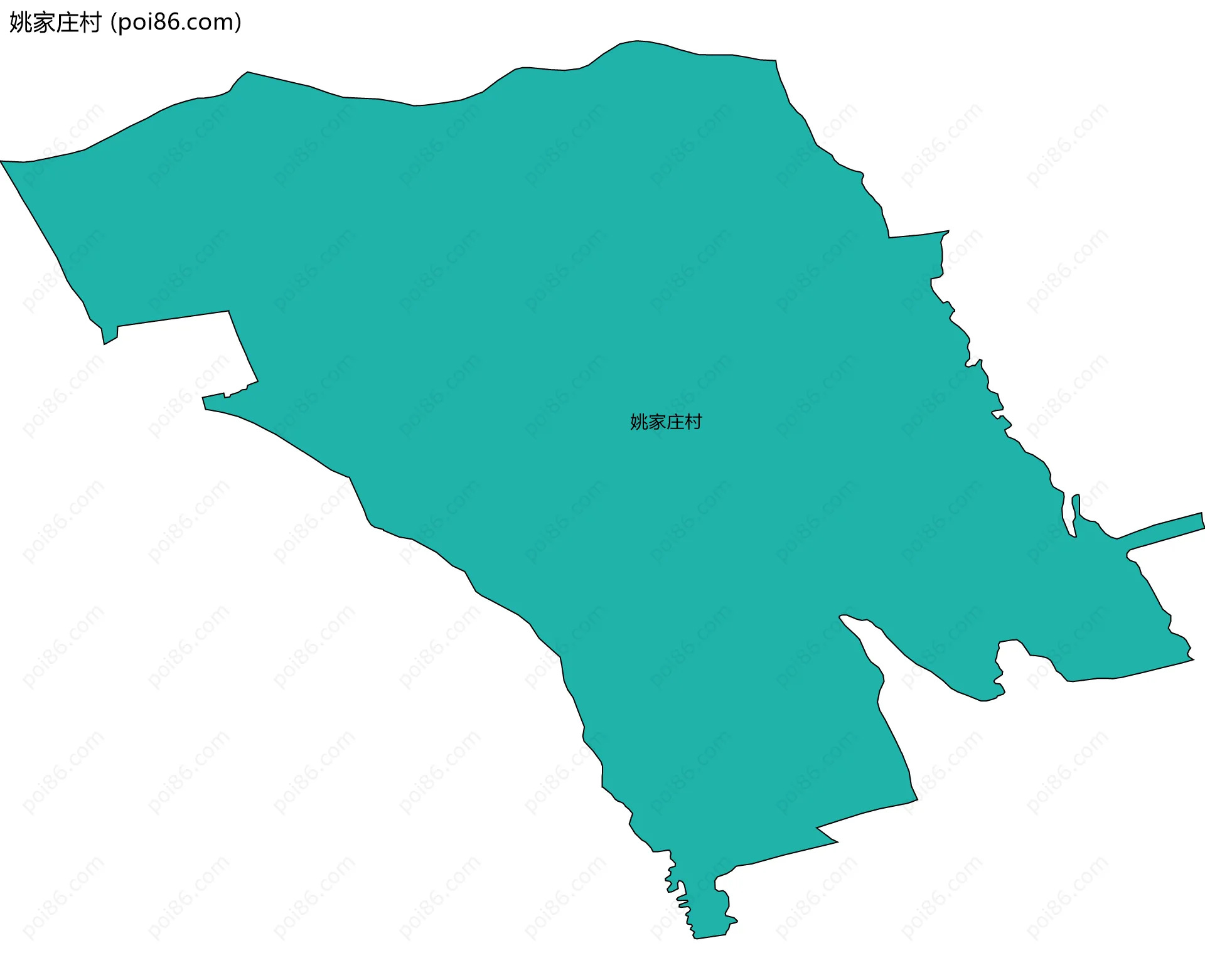 姚家庄村边界地图