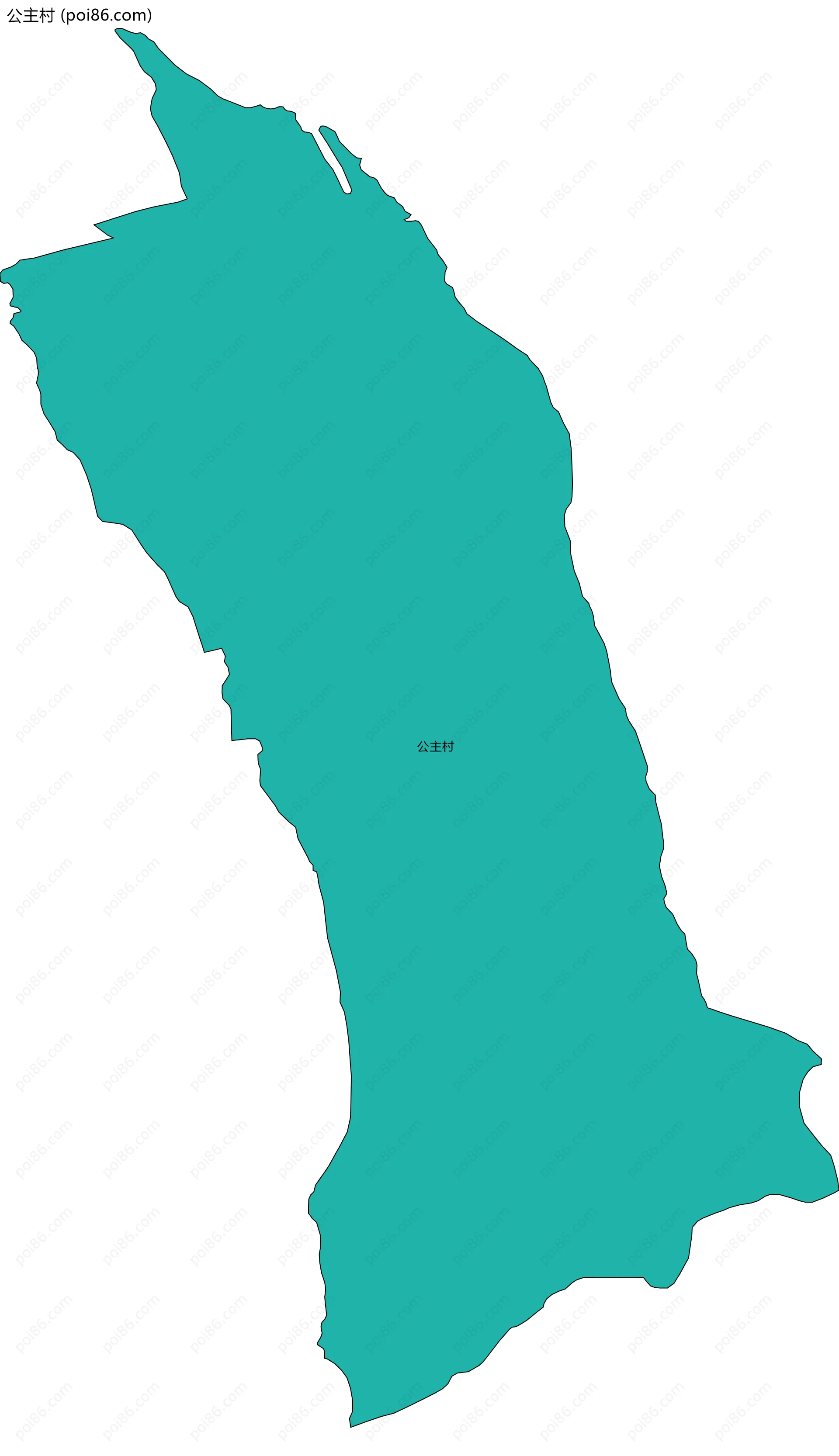 公主村边界地图