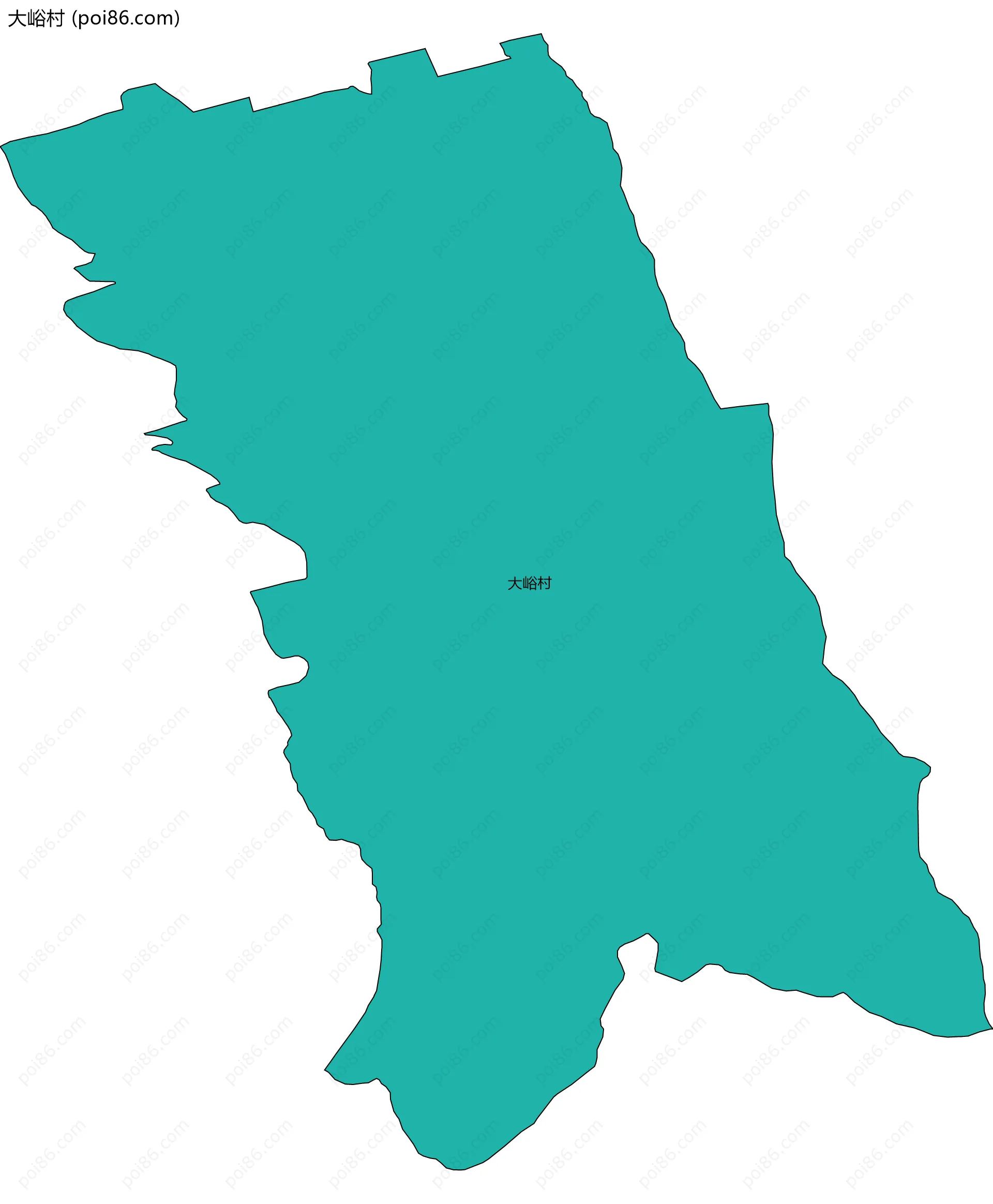 大峪村边界地图