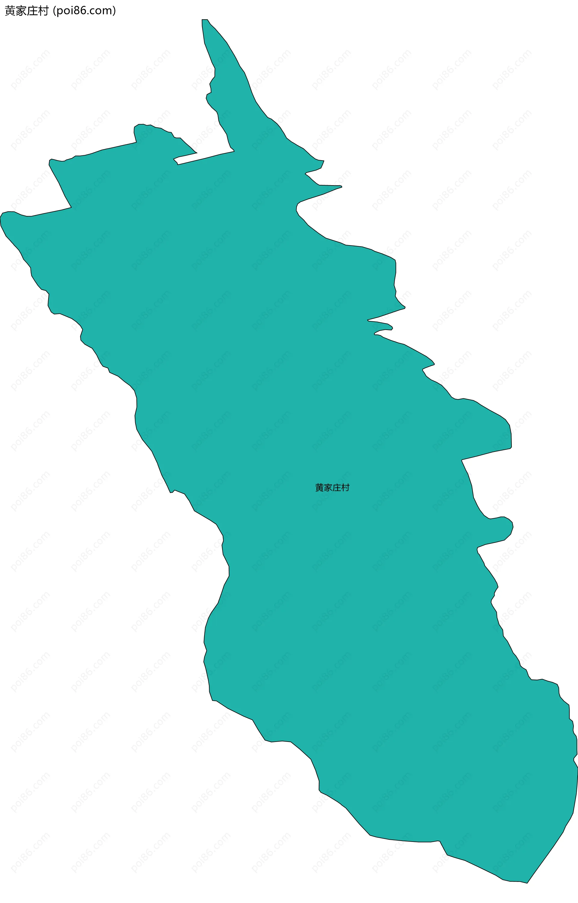 黄家庄村边界地图