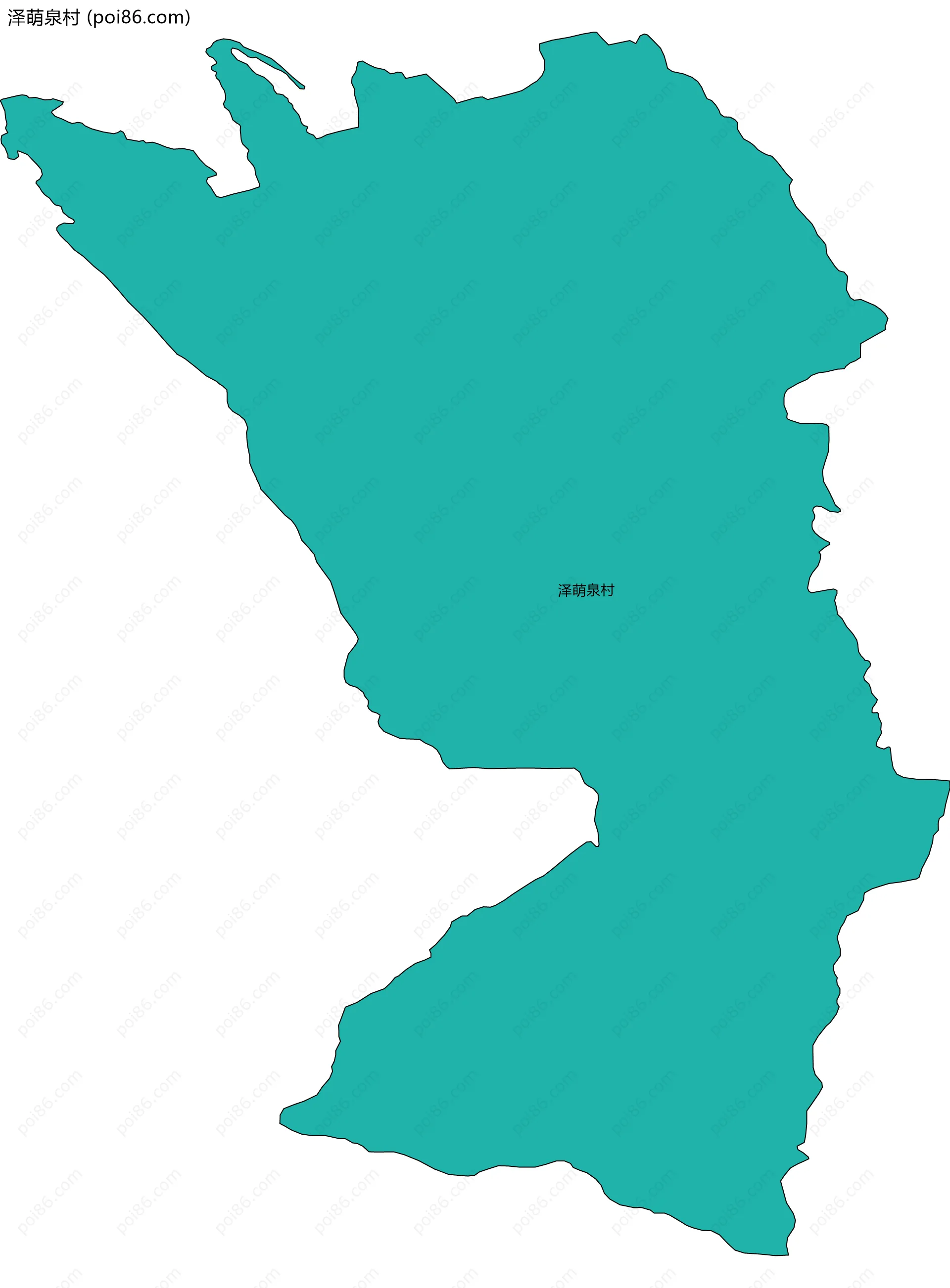 泽萌泉村边界地图