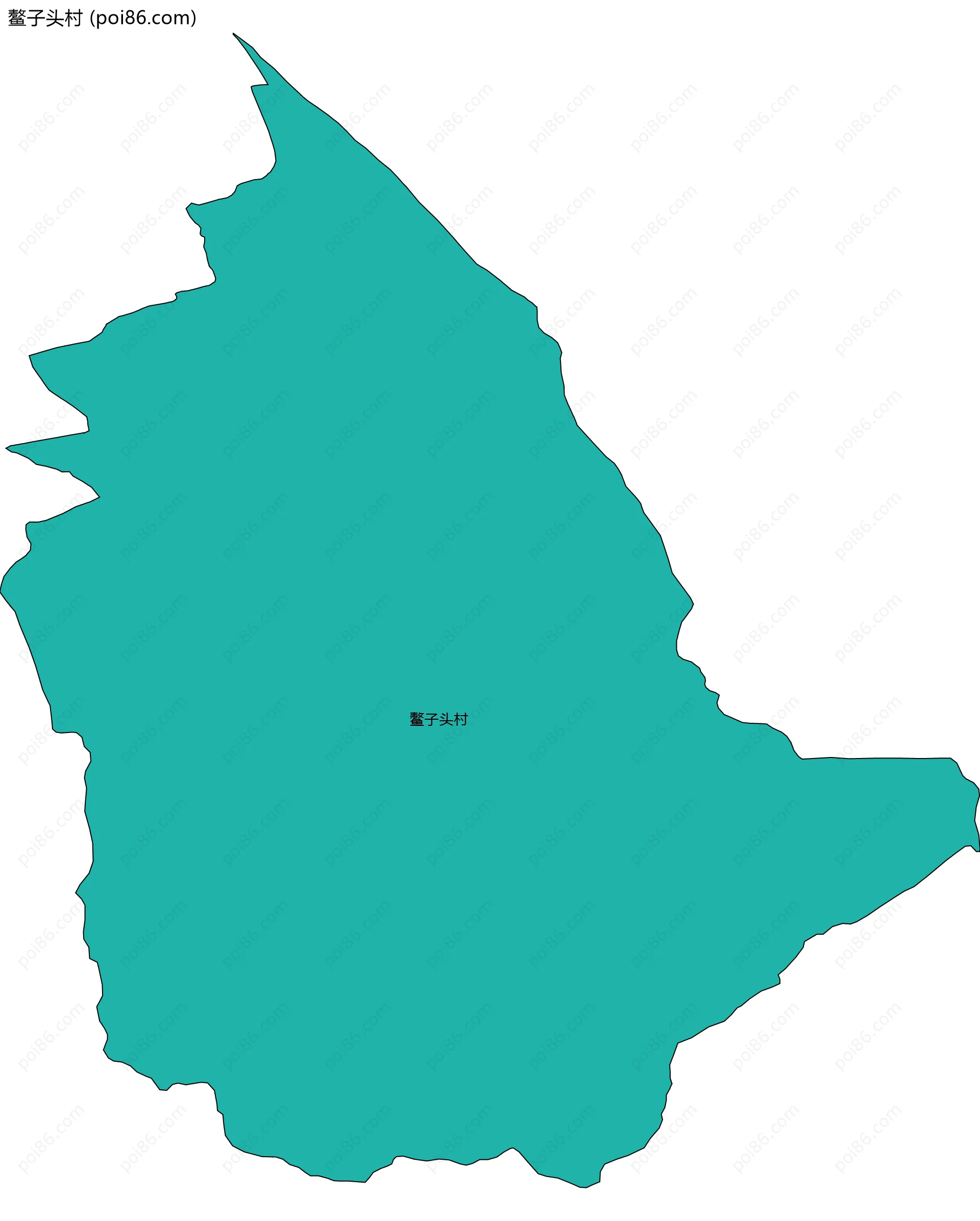 鳌子头村边界地图