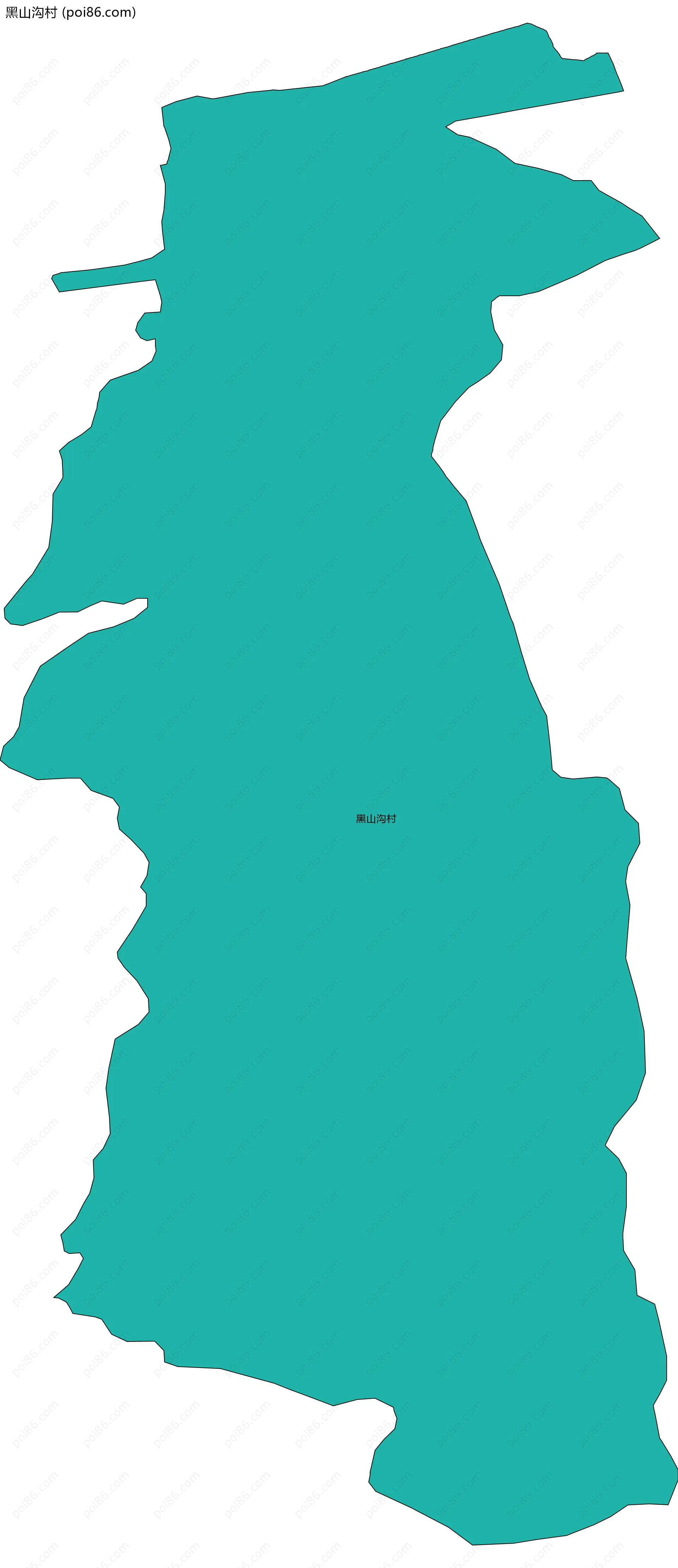 黑山沟村边界地图