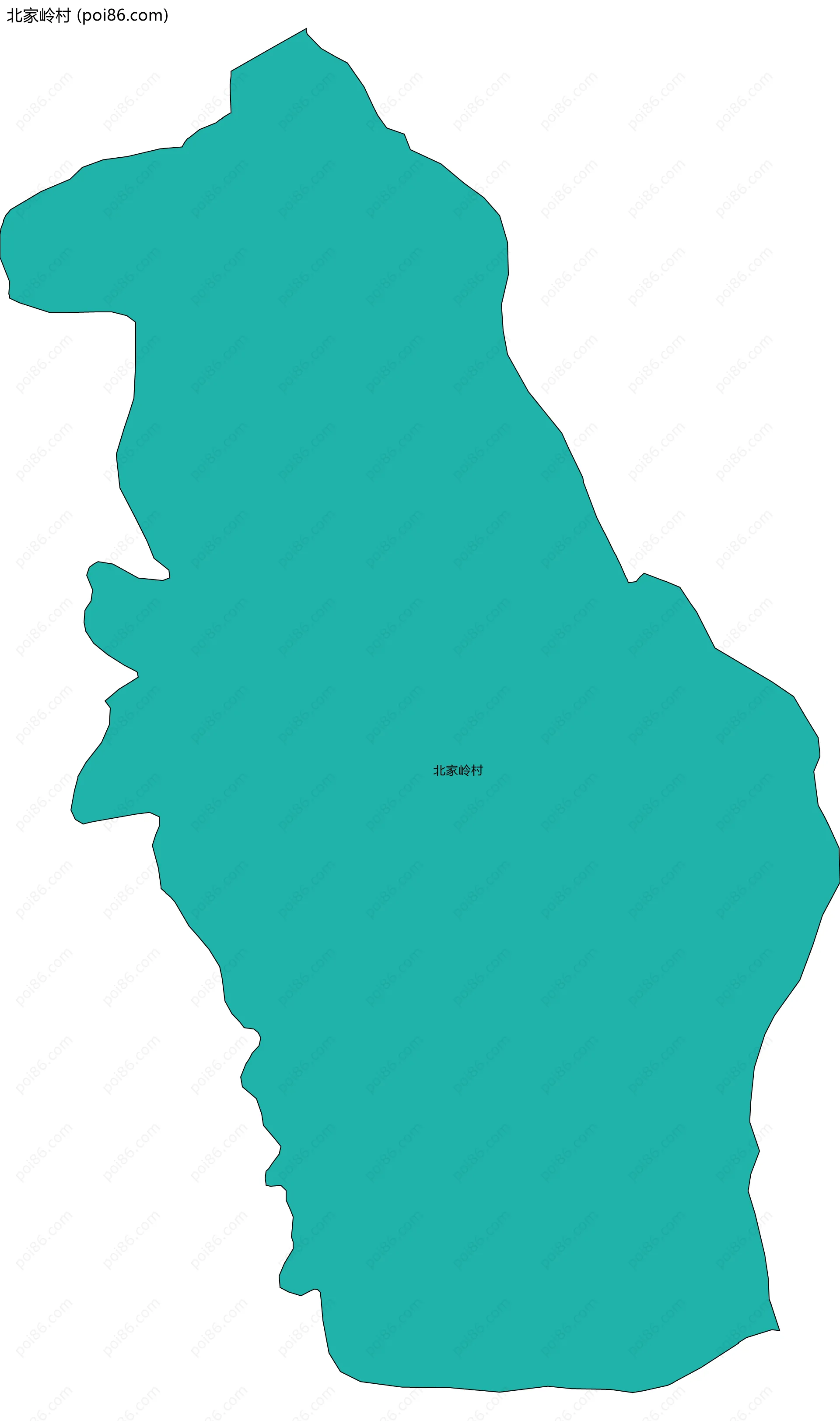 北家岭村边界地图