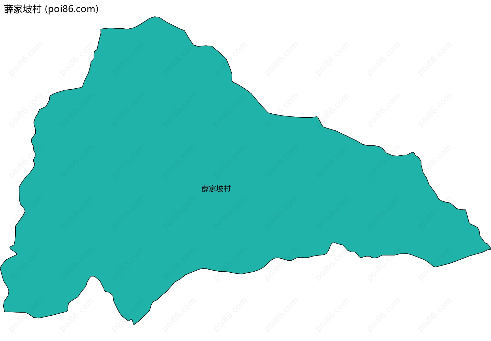 薛家坡村边界地图