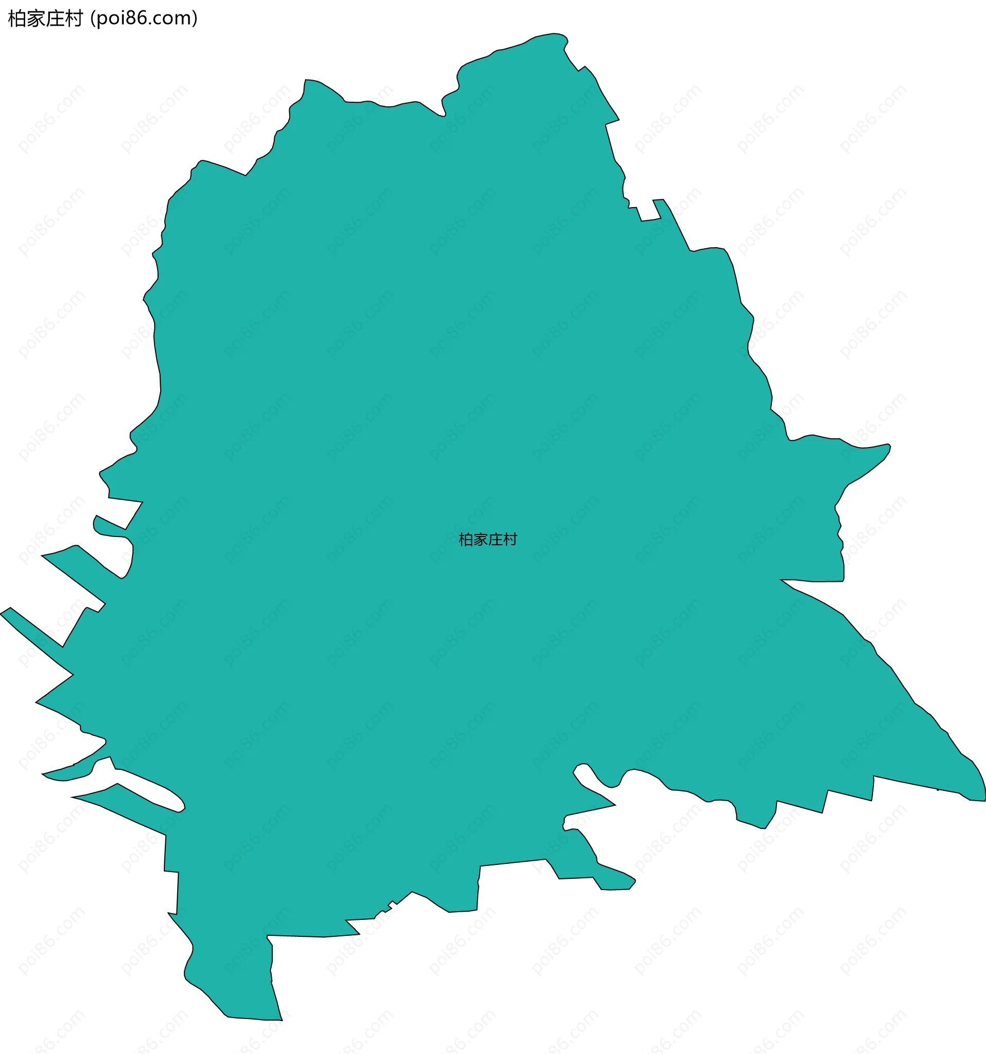 柏家庄村边界地图