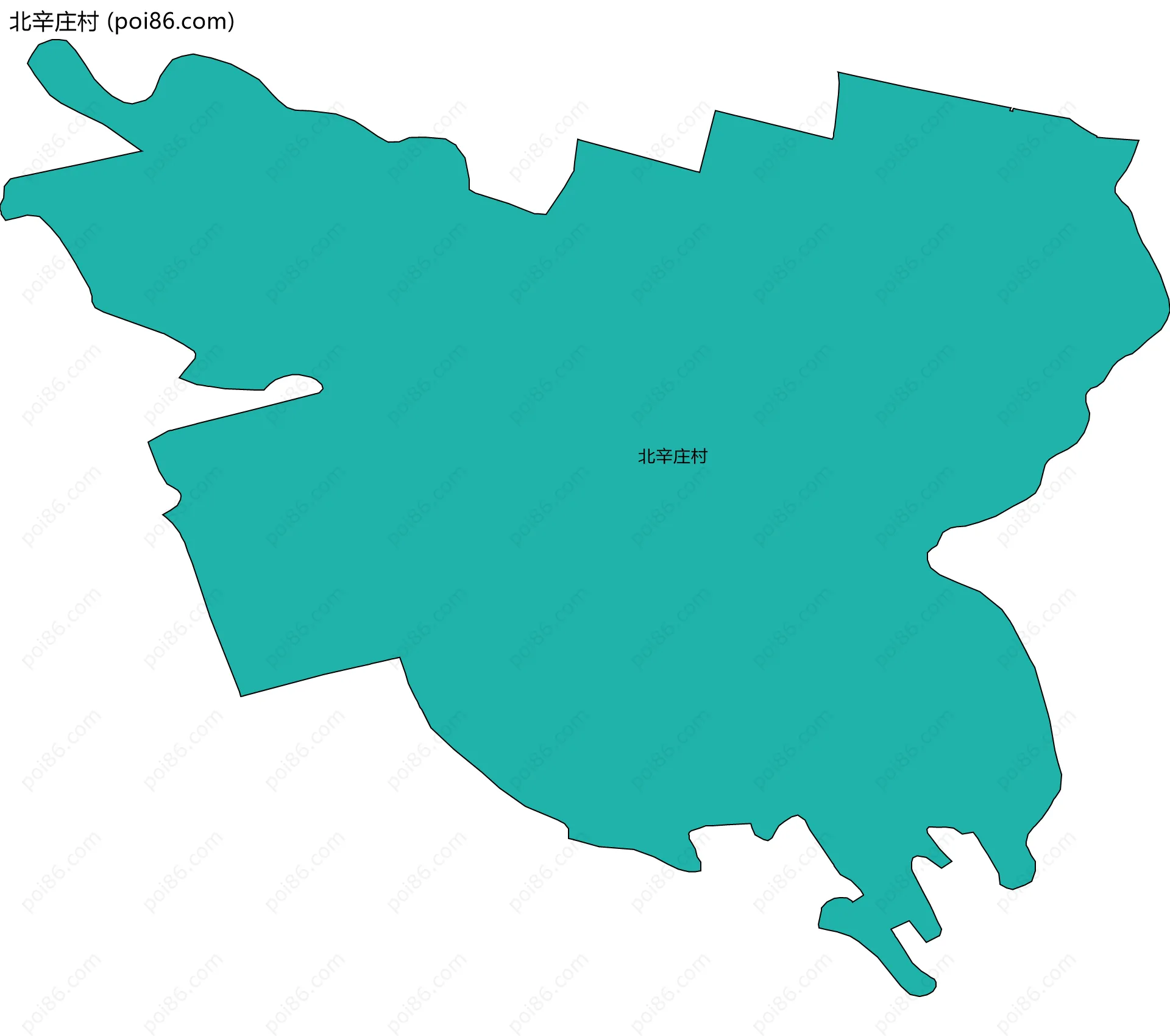 北辛庄村边界地图