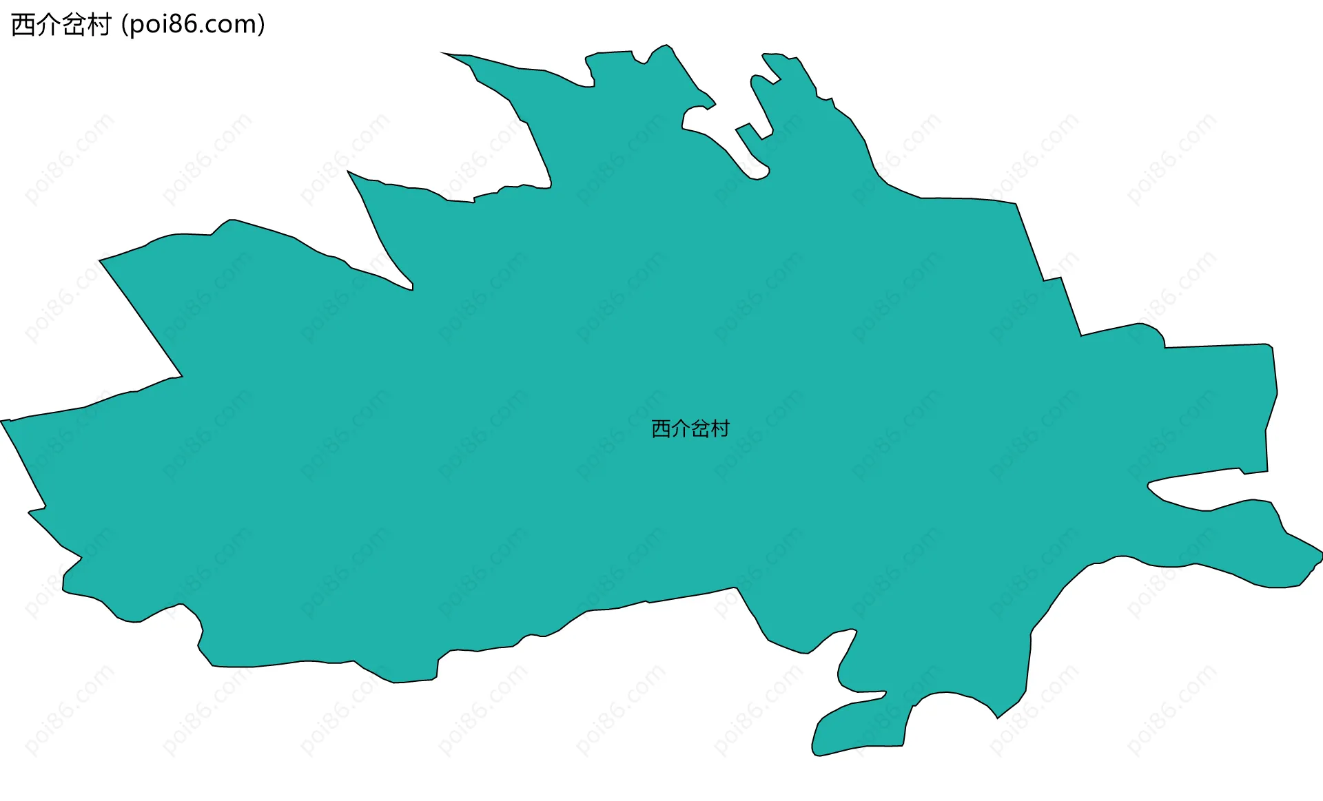 西介岔村边界地图