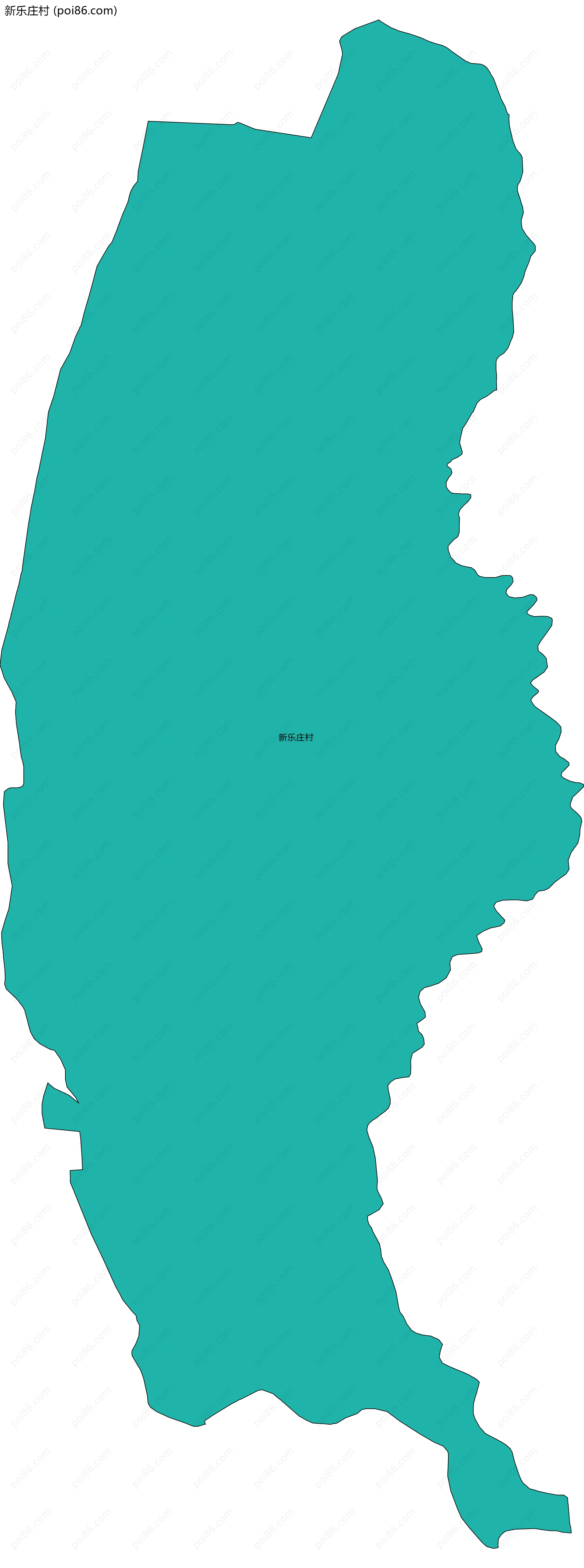 新乐庄村边界地图