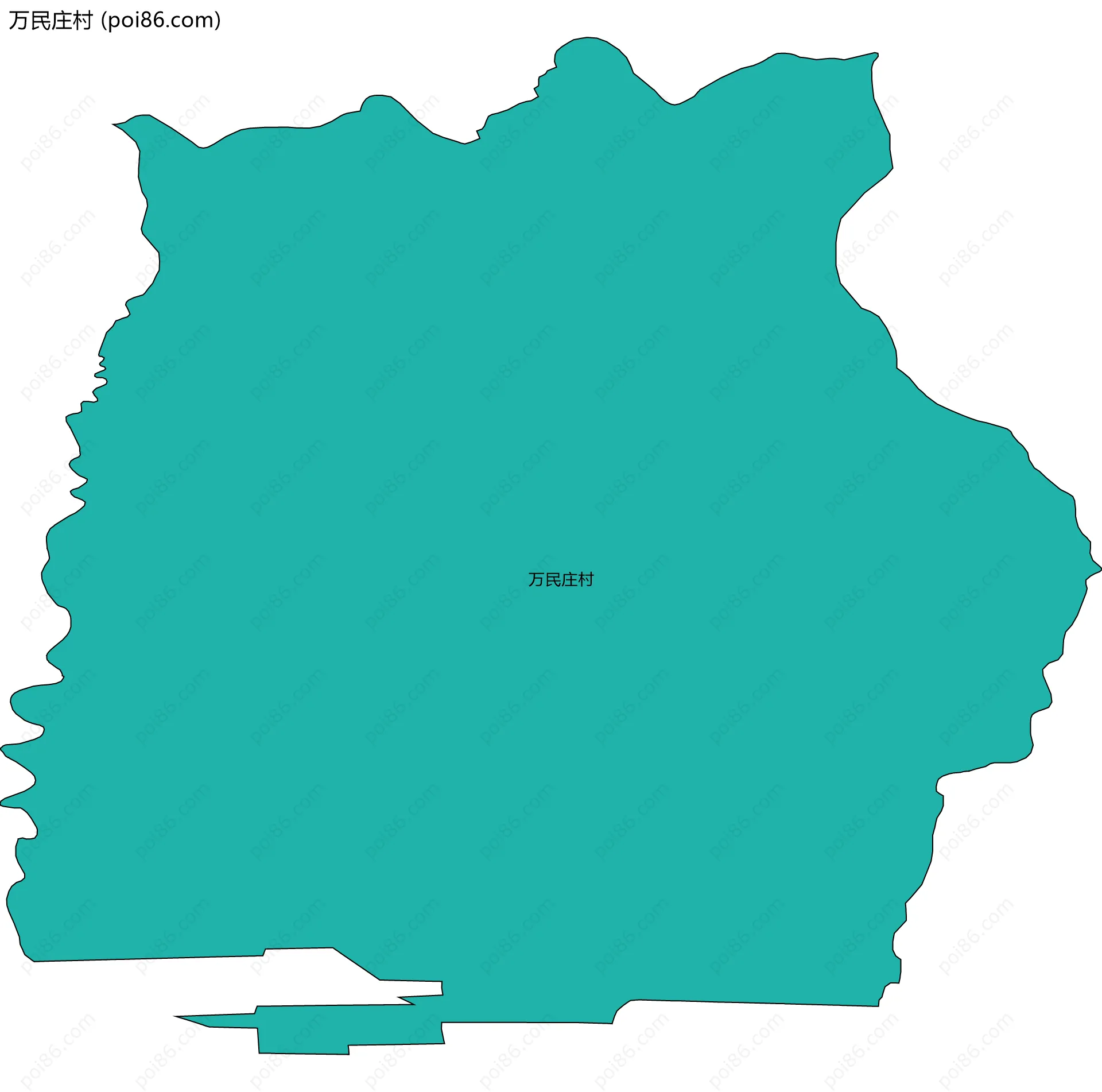 万民庄村边界地图