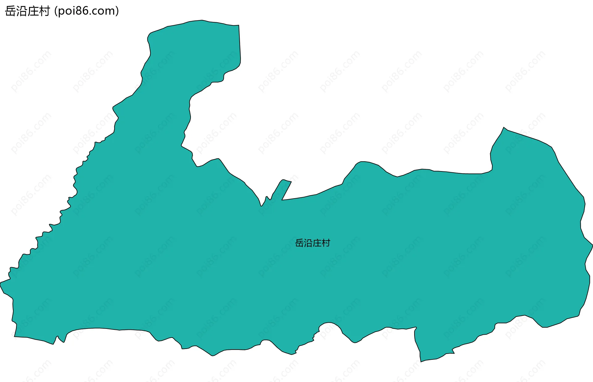 岳沿庄村边界地图