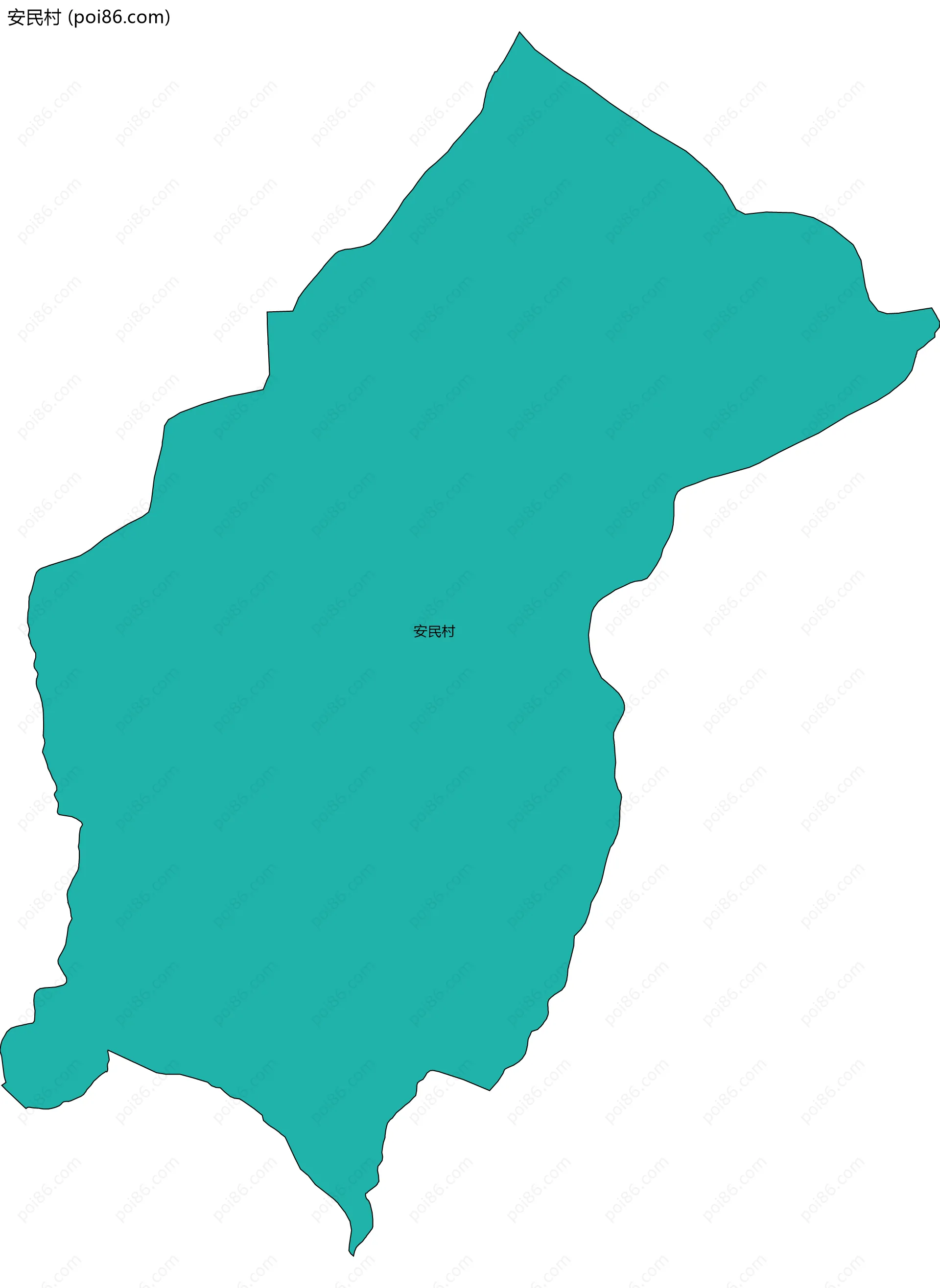安民村边界地图