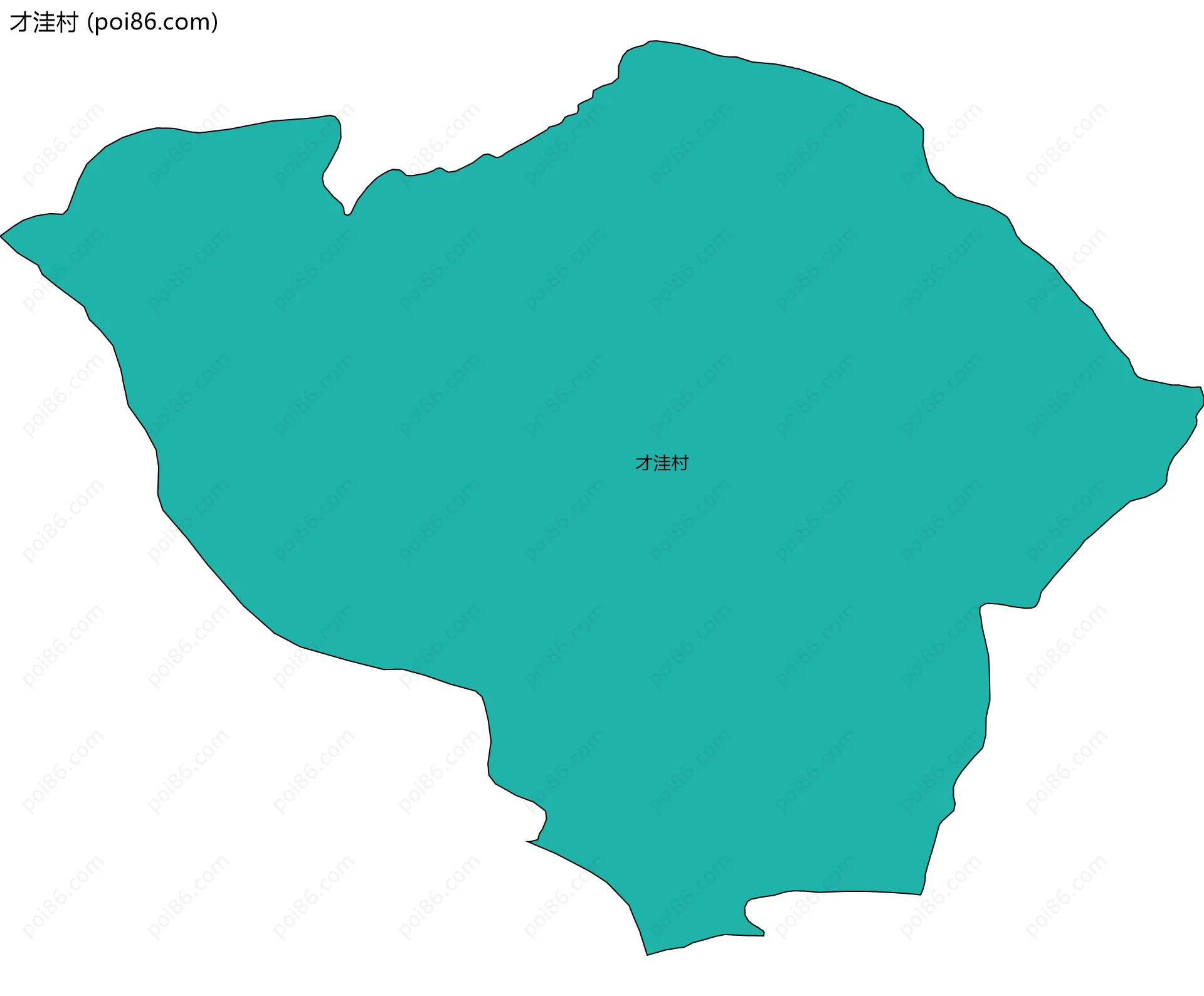 才洼村边界地图