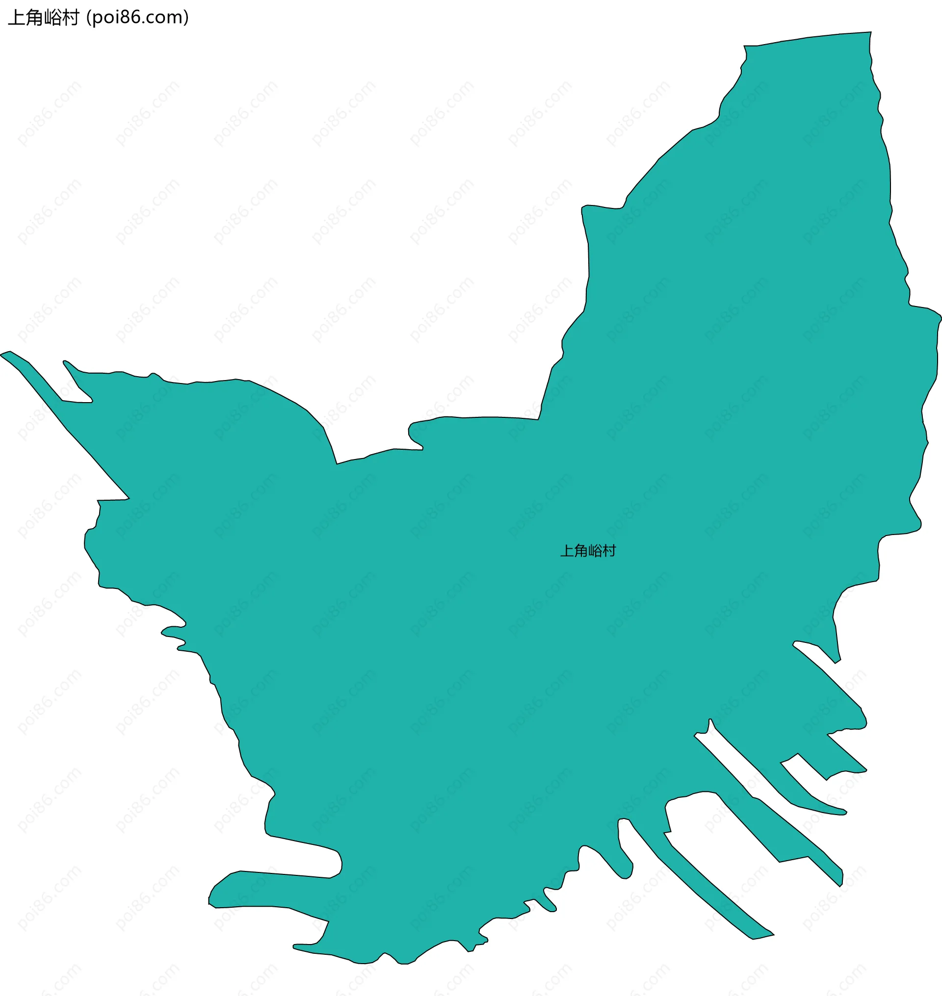 上角峪村边界地图