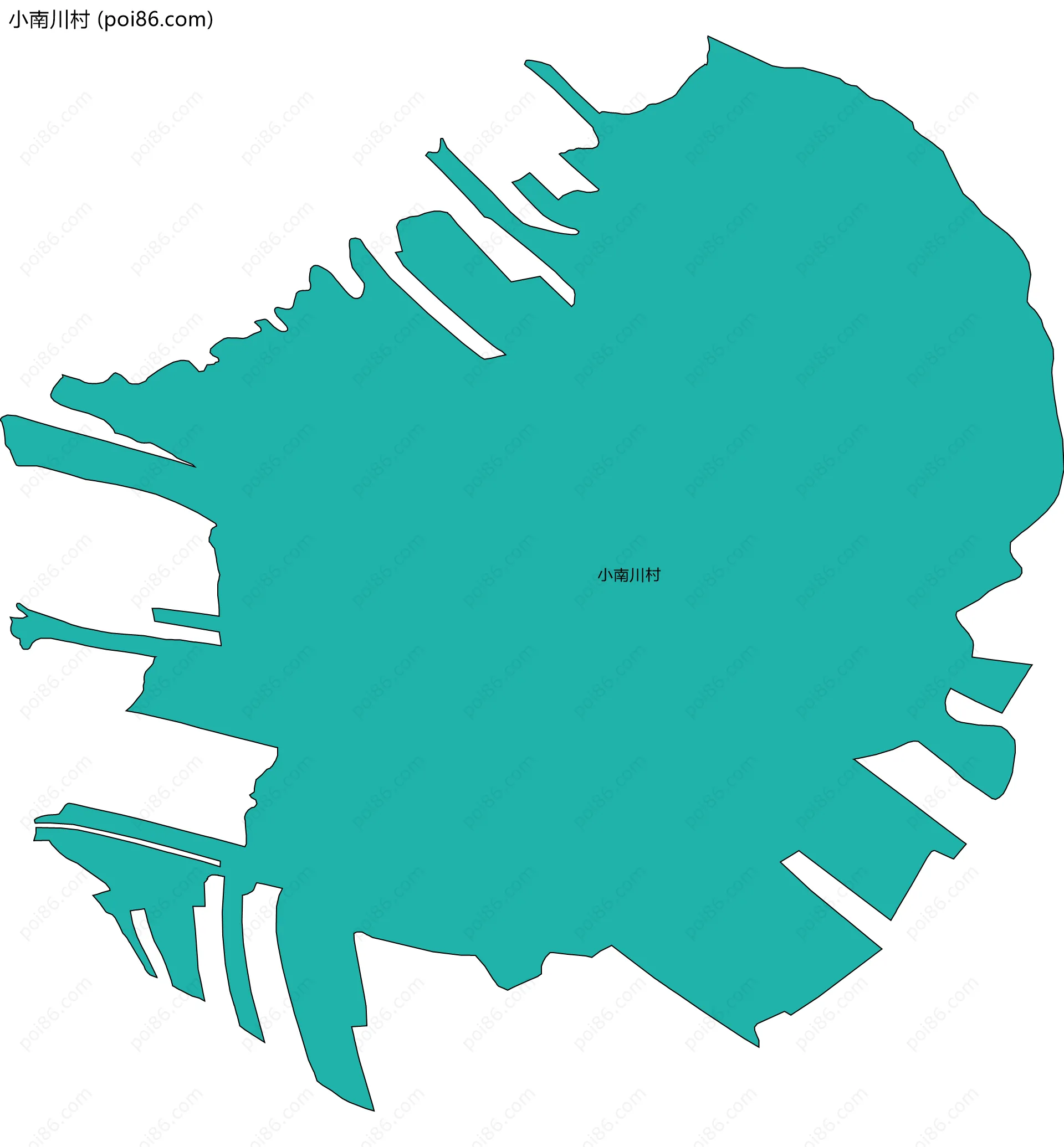小南川村边界地图