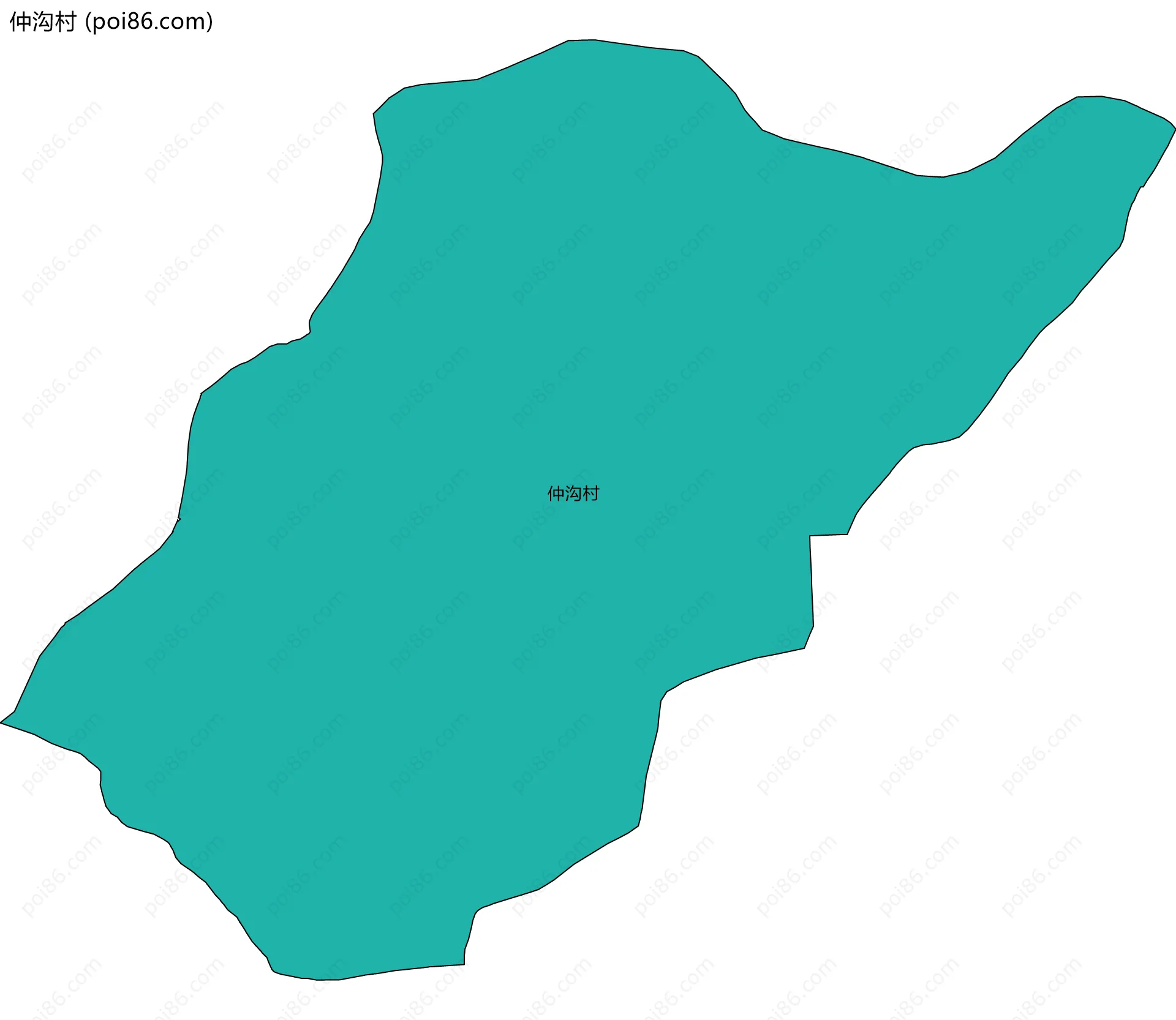 仲沟村边界地图