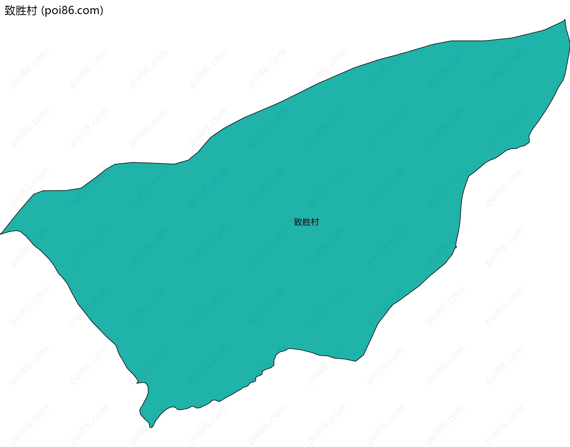 致胜村边界地图