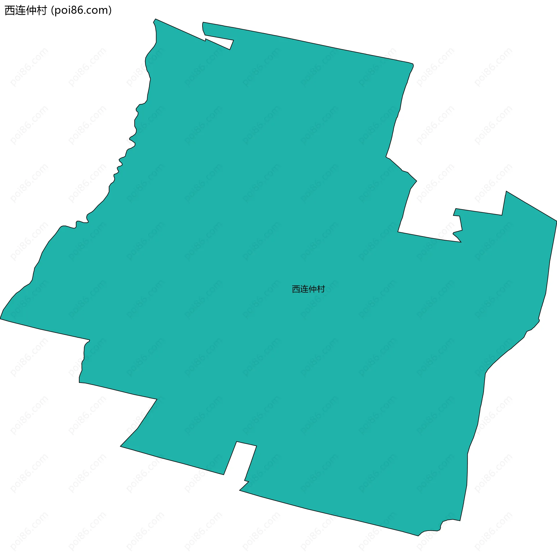 西连仲村边界地图