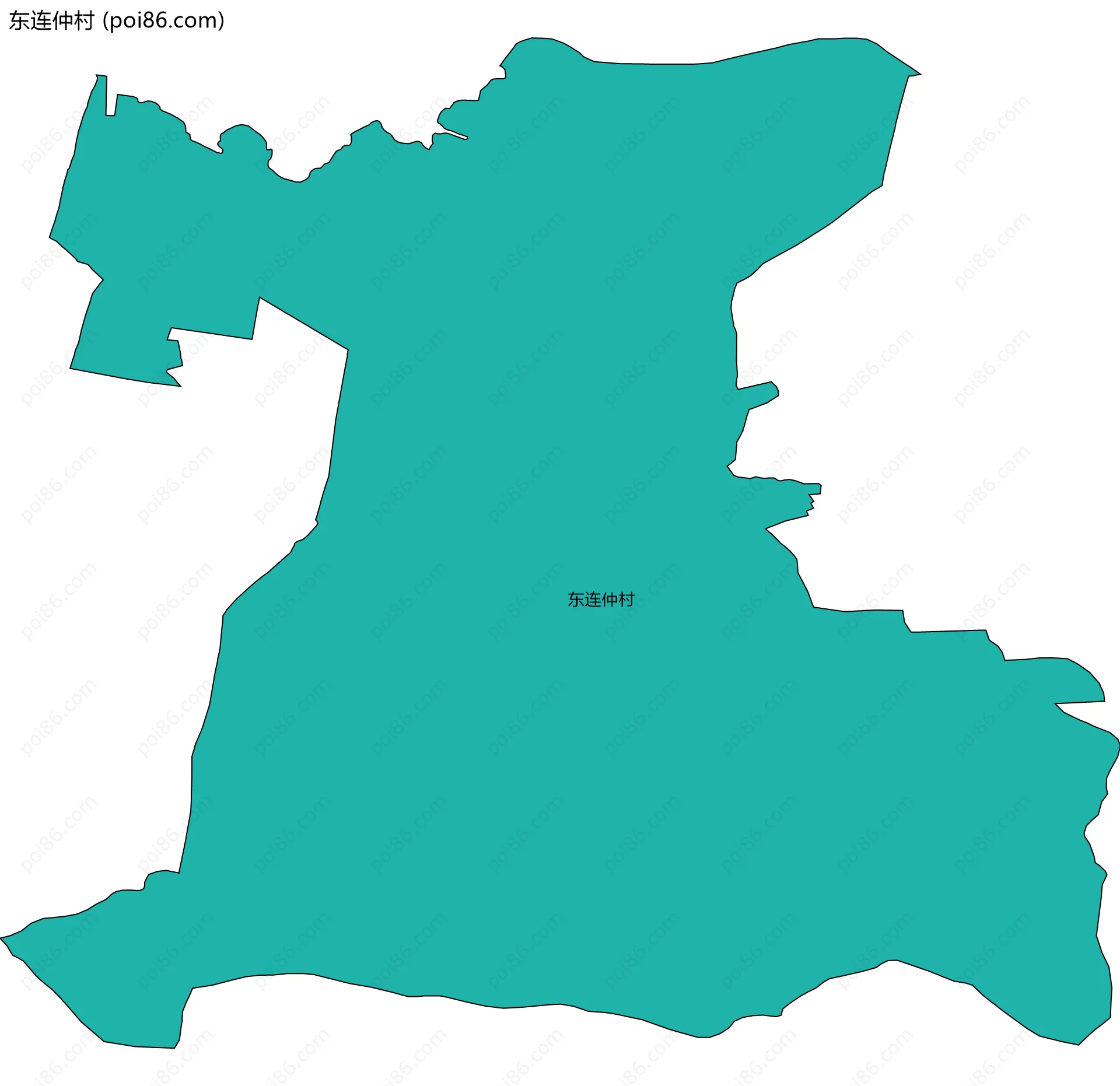 东连仲村边界地图