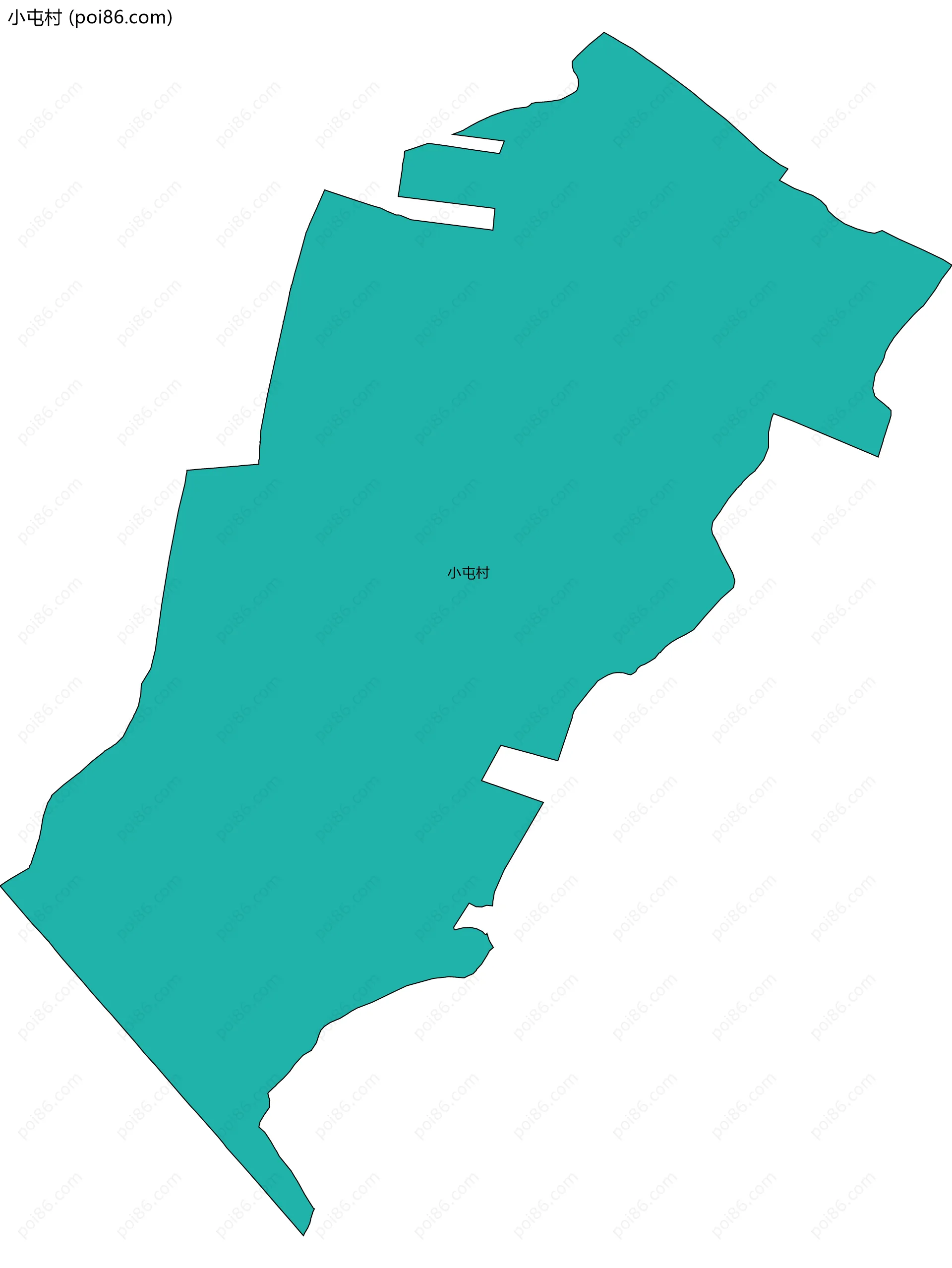 小屯村边界地图