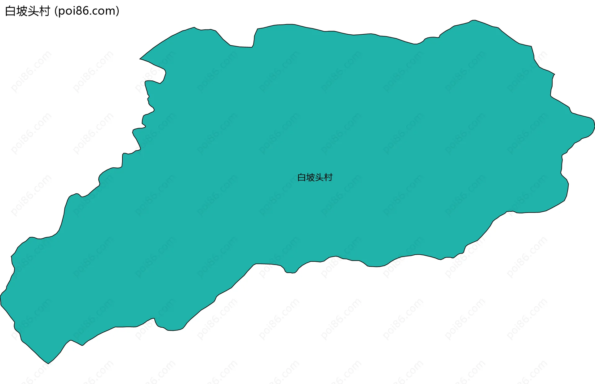 白坡头村边界地图