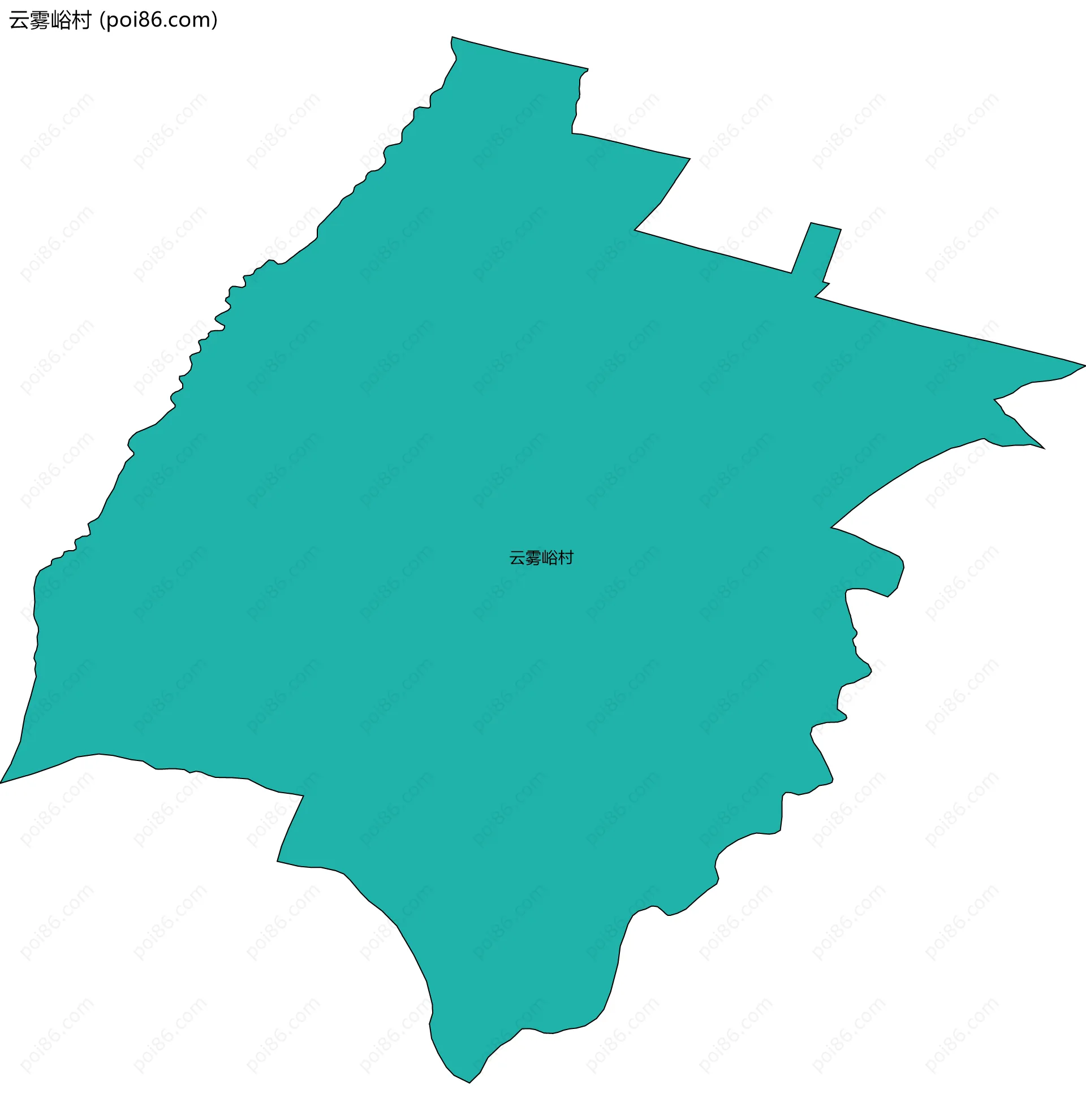 云雾峪村边界地图