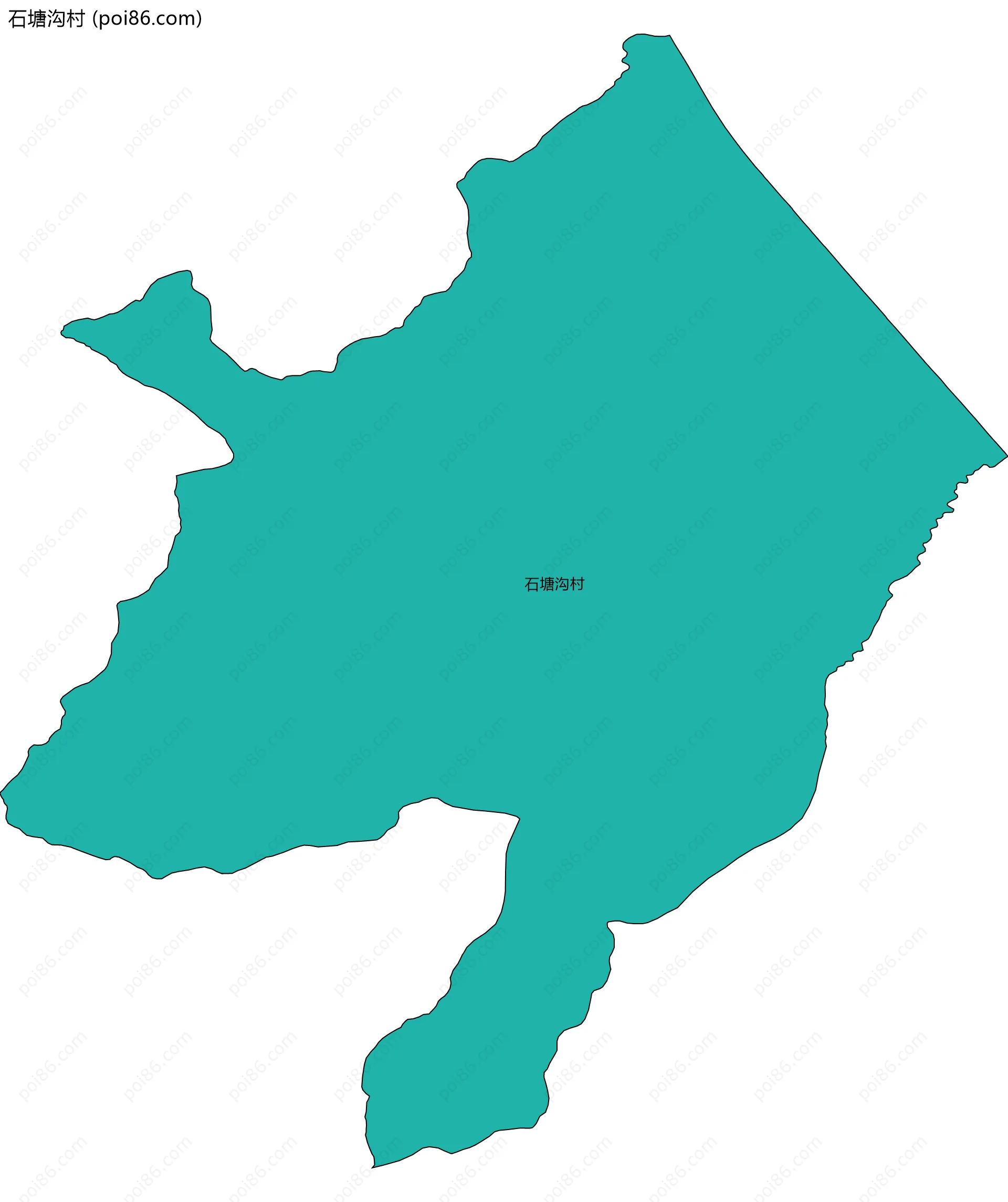 石塘沟村边界地图