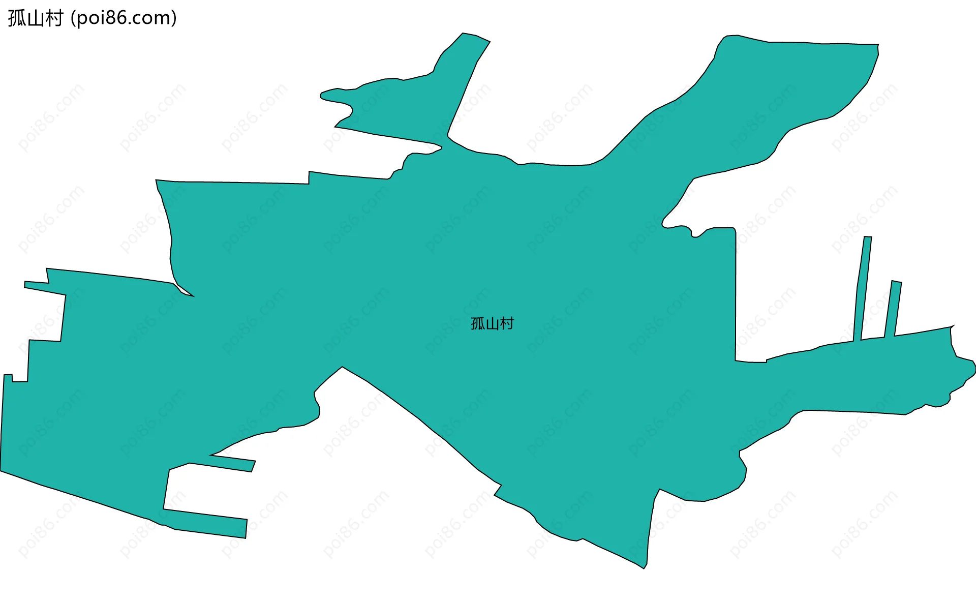 孤山村边界地图