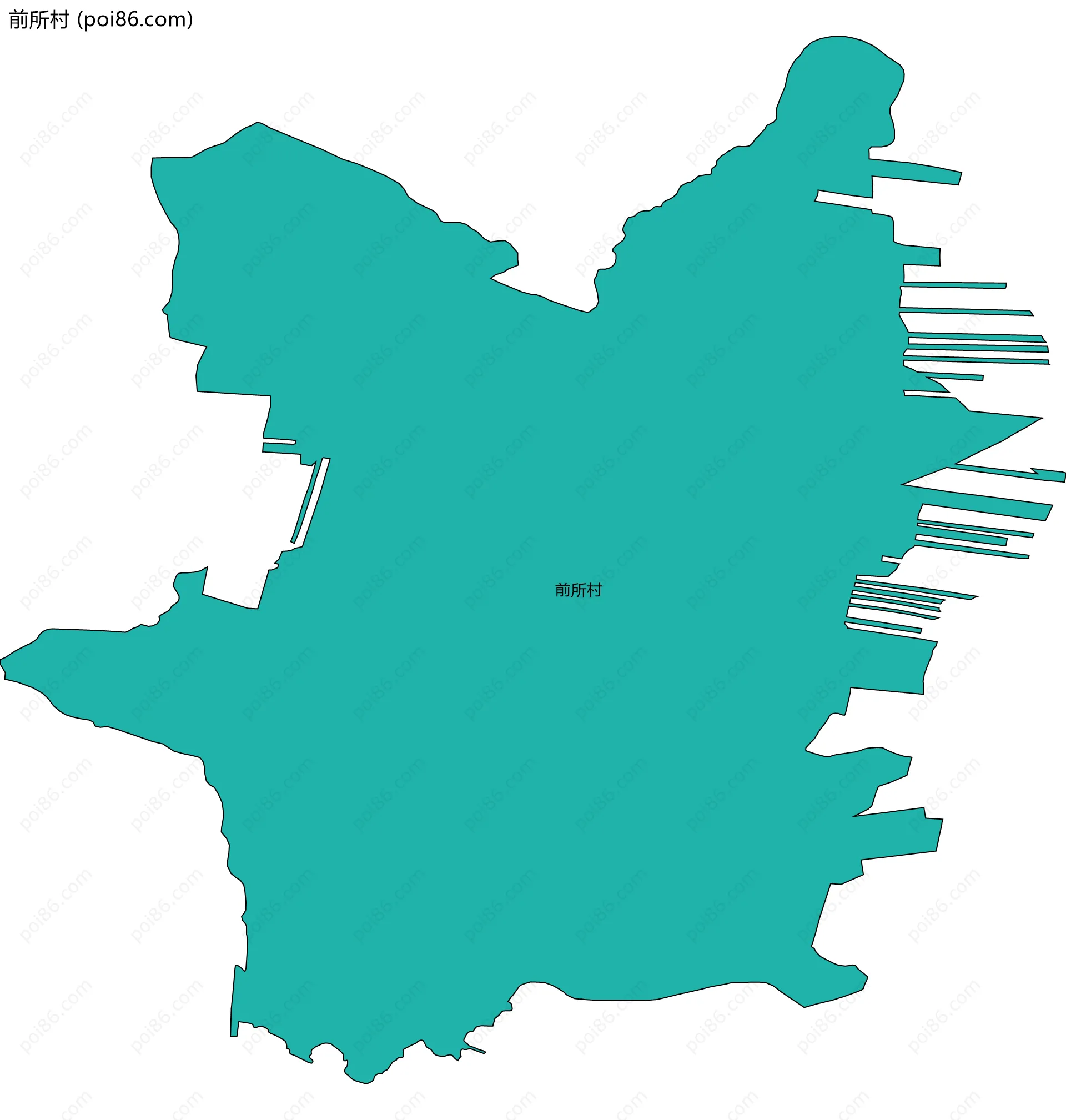 前所村边界地图