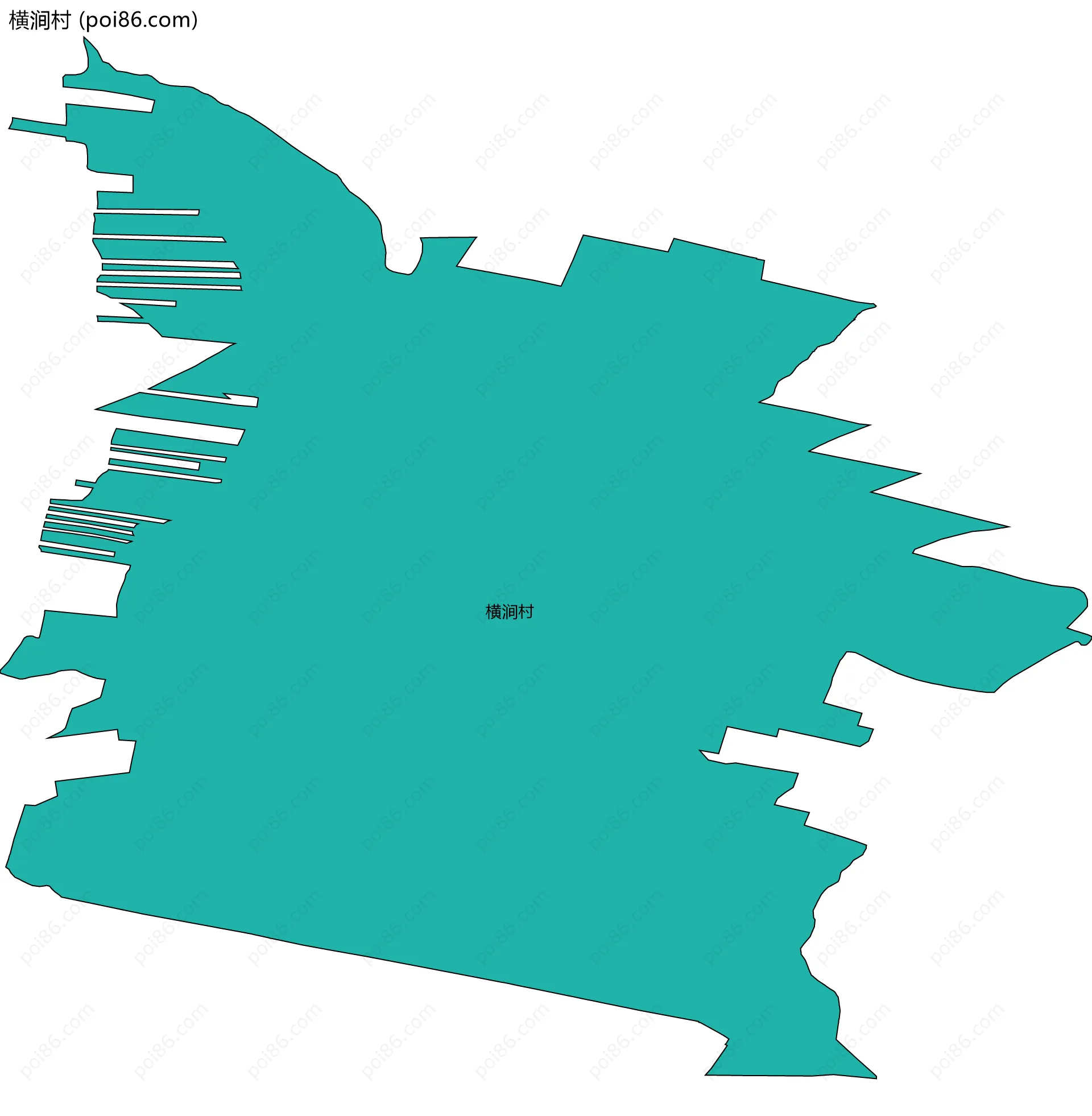 横涧村边界地图