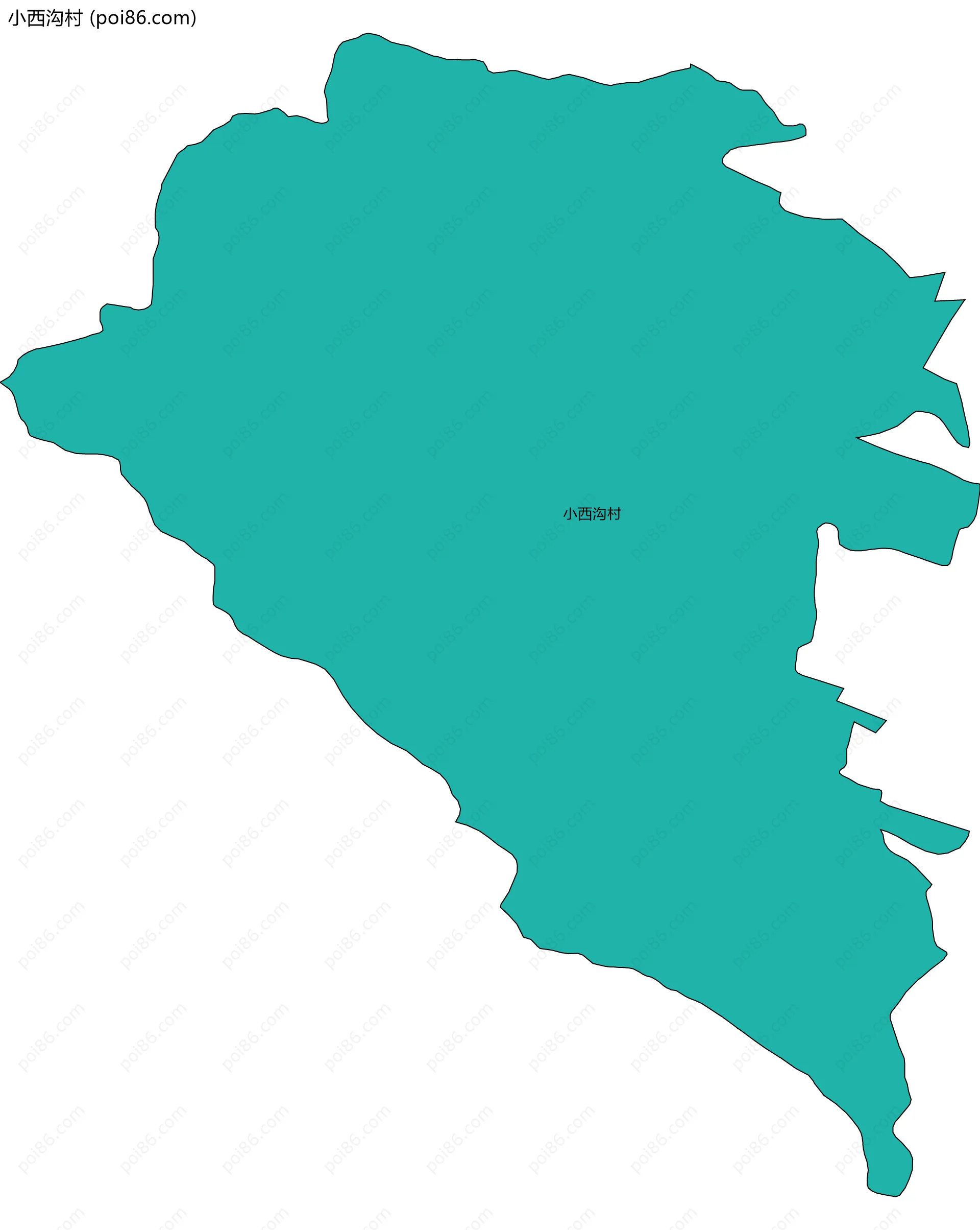 小西沟村边界地图