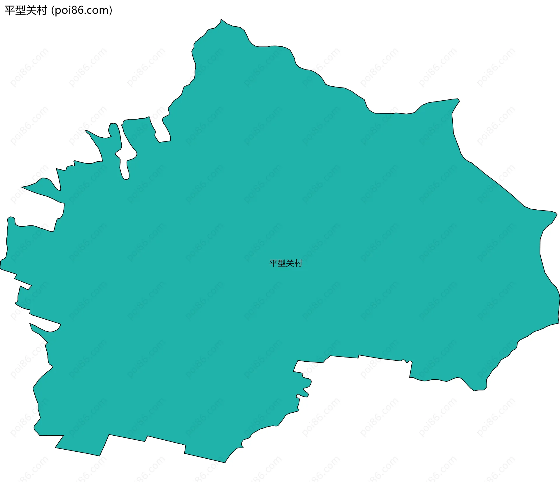 平型关村边界地图