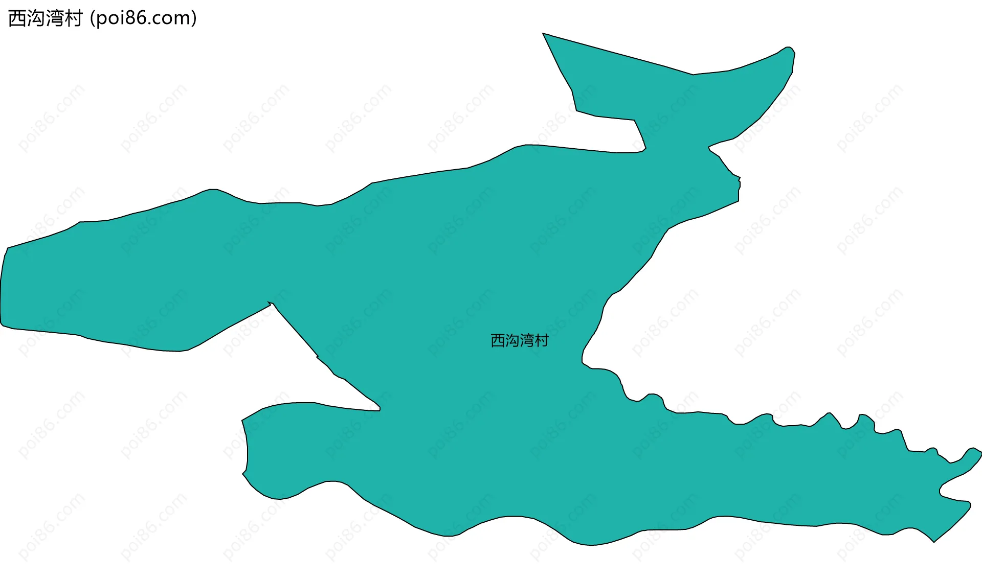 西沟湾村边界地图