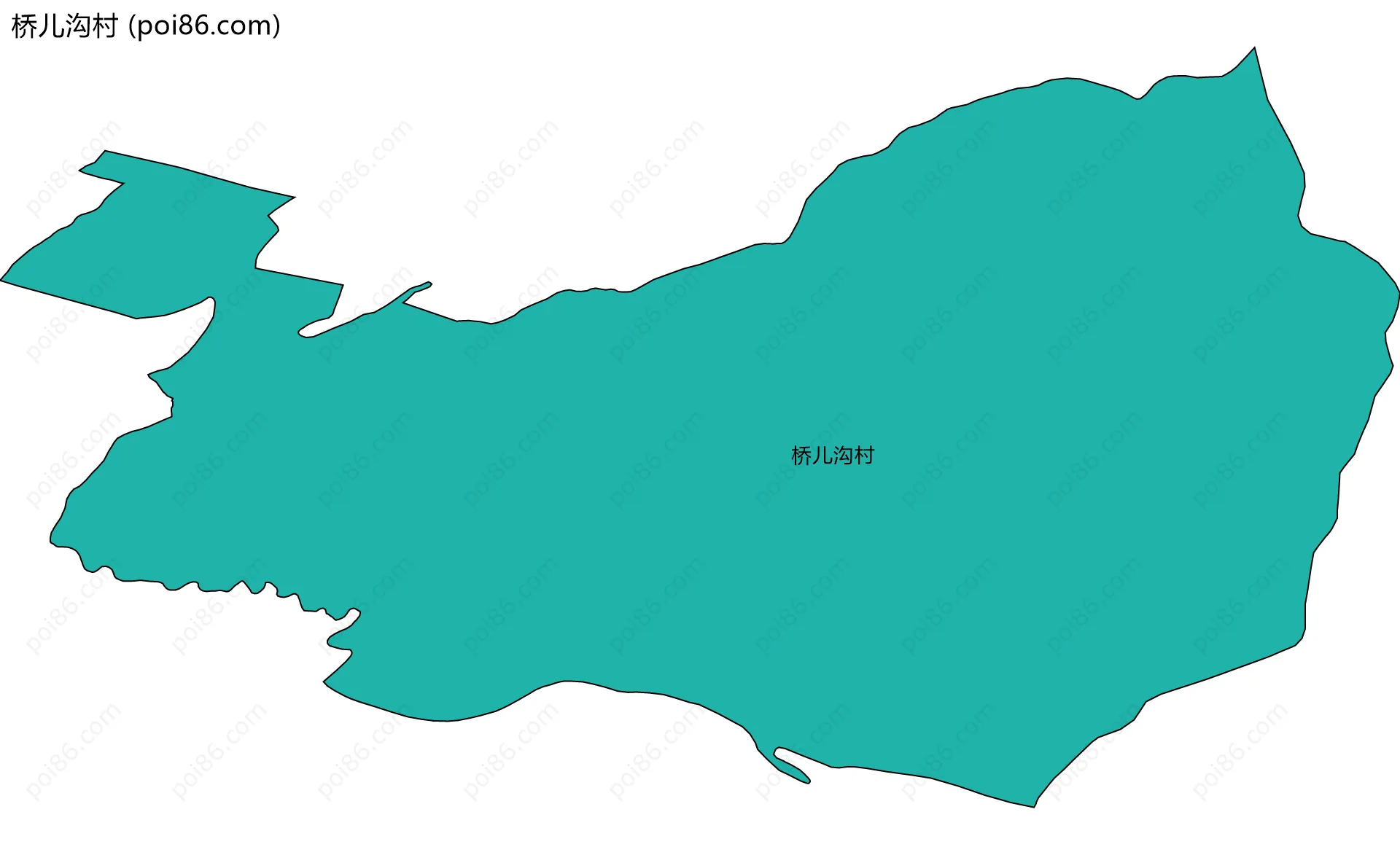 桥儿沟村边界地图