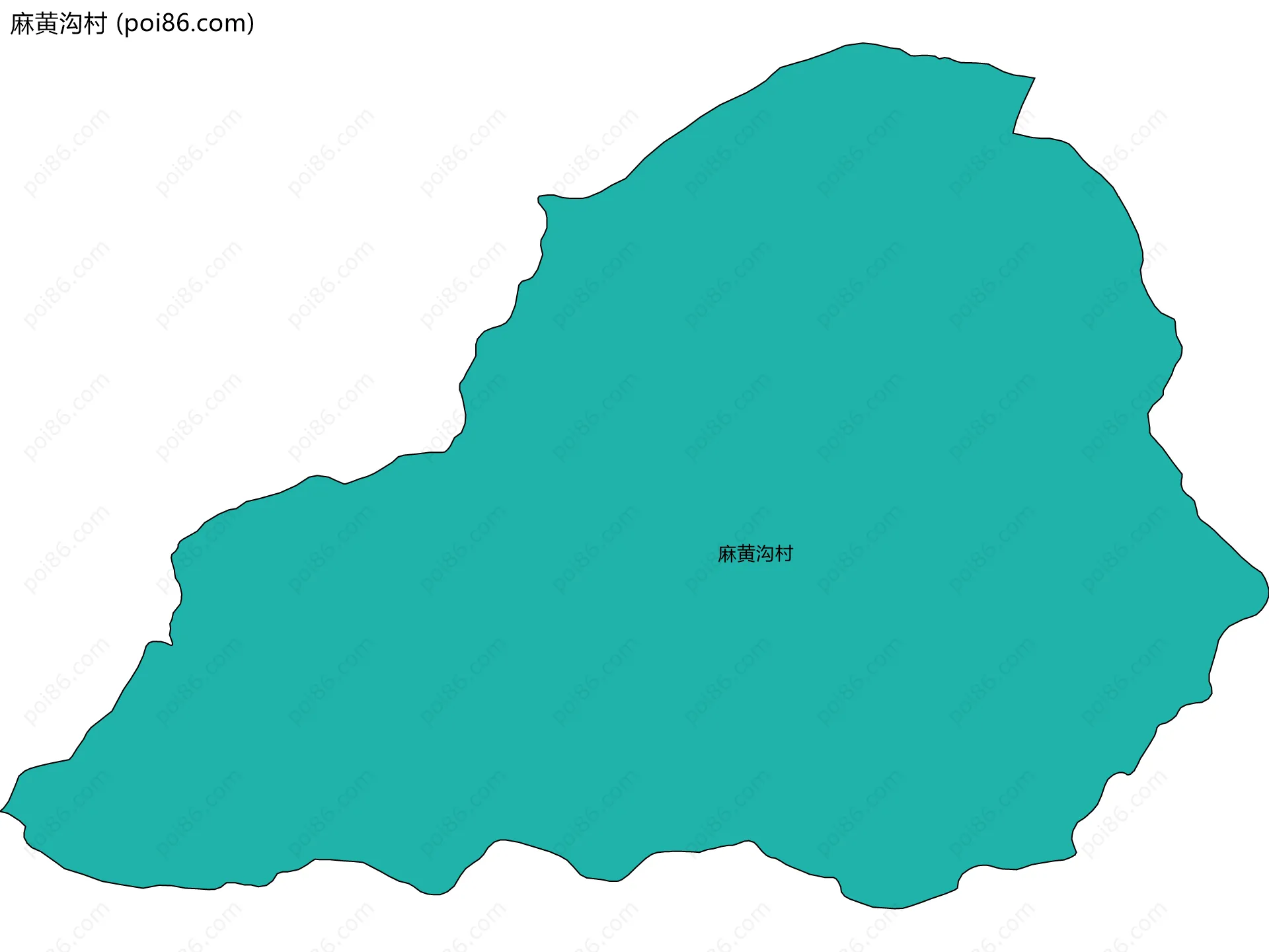 麻黄沟村边界地图