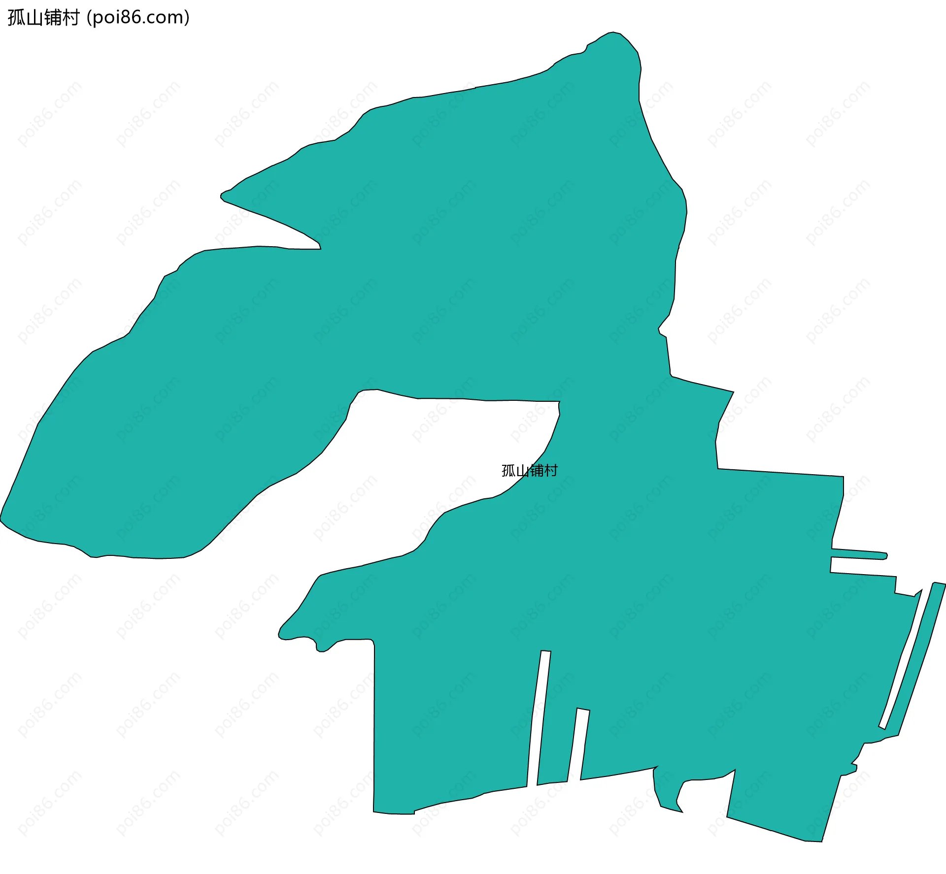 孤山铺村边界地图