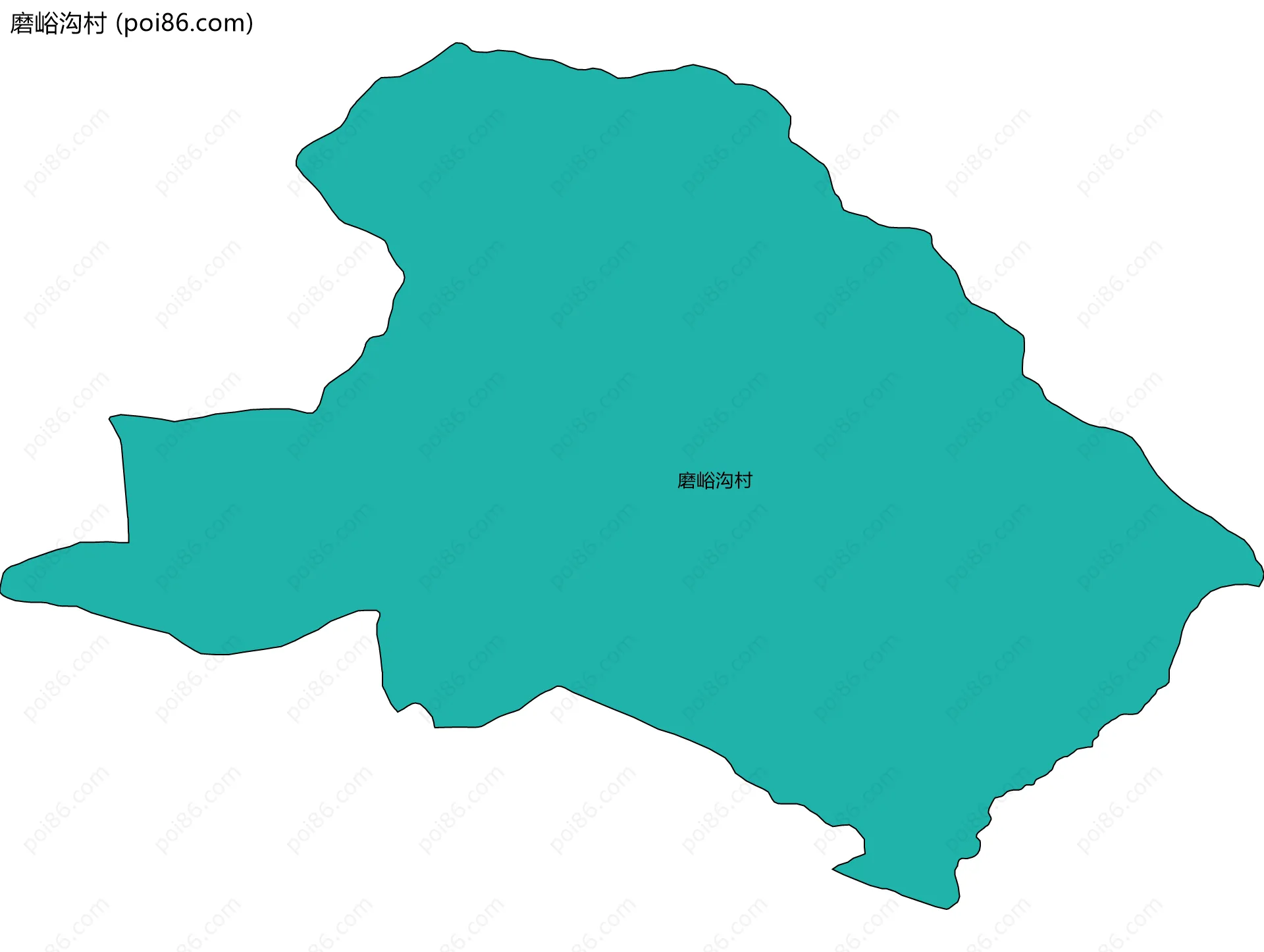 磨峪沟村边界地图