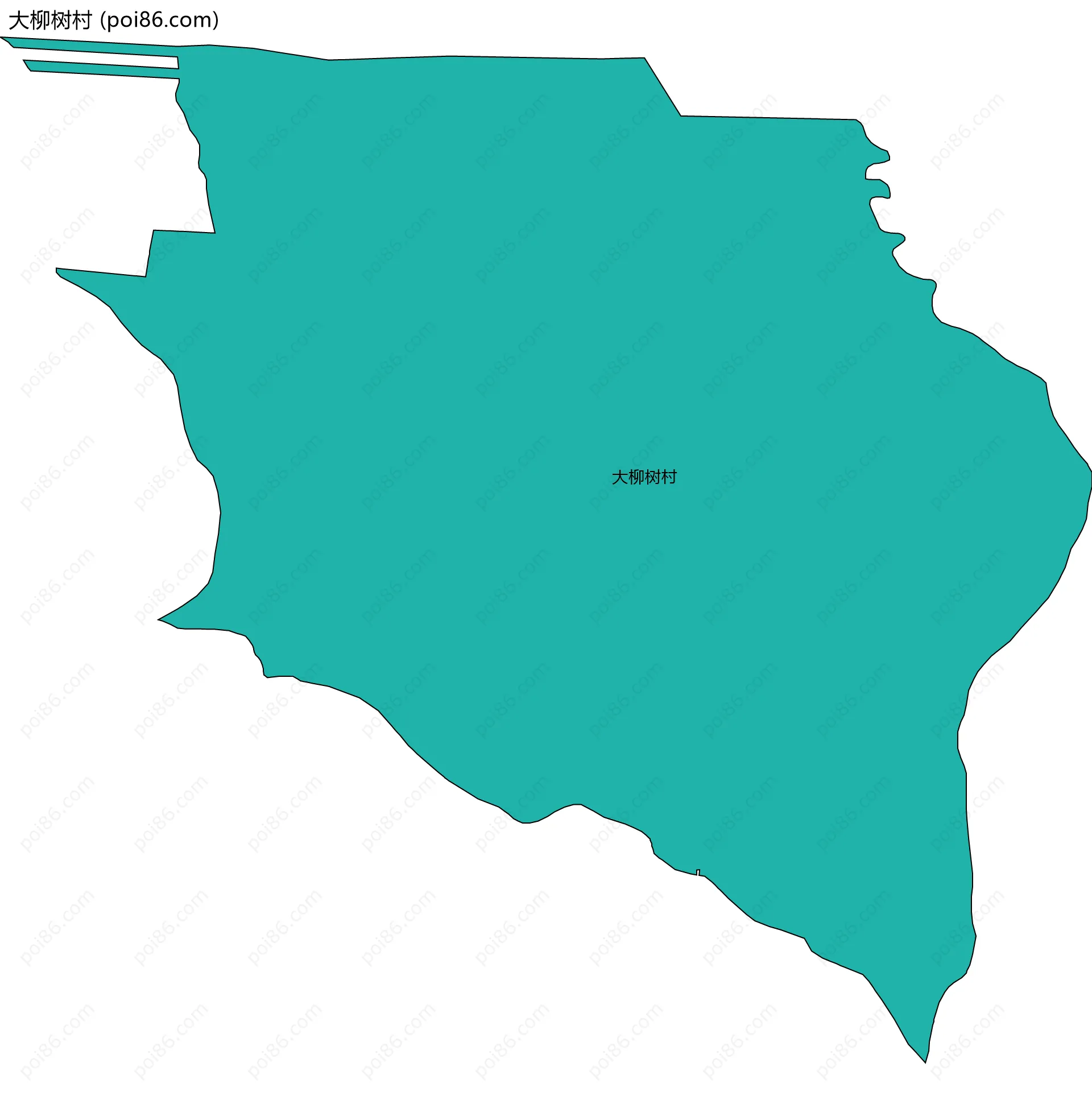 大柳树村边界地图