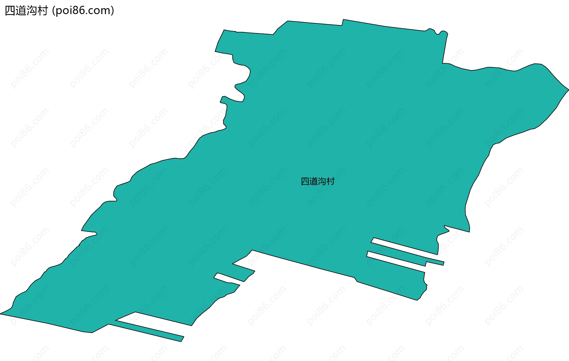 四道沟村边界地图