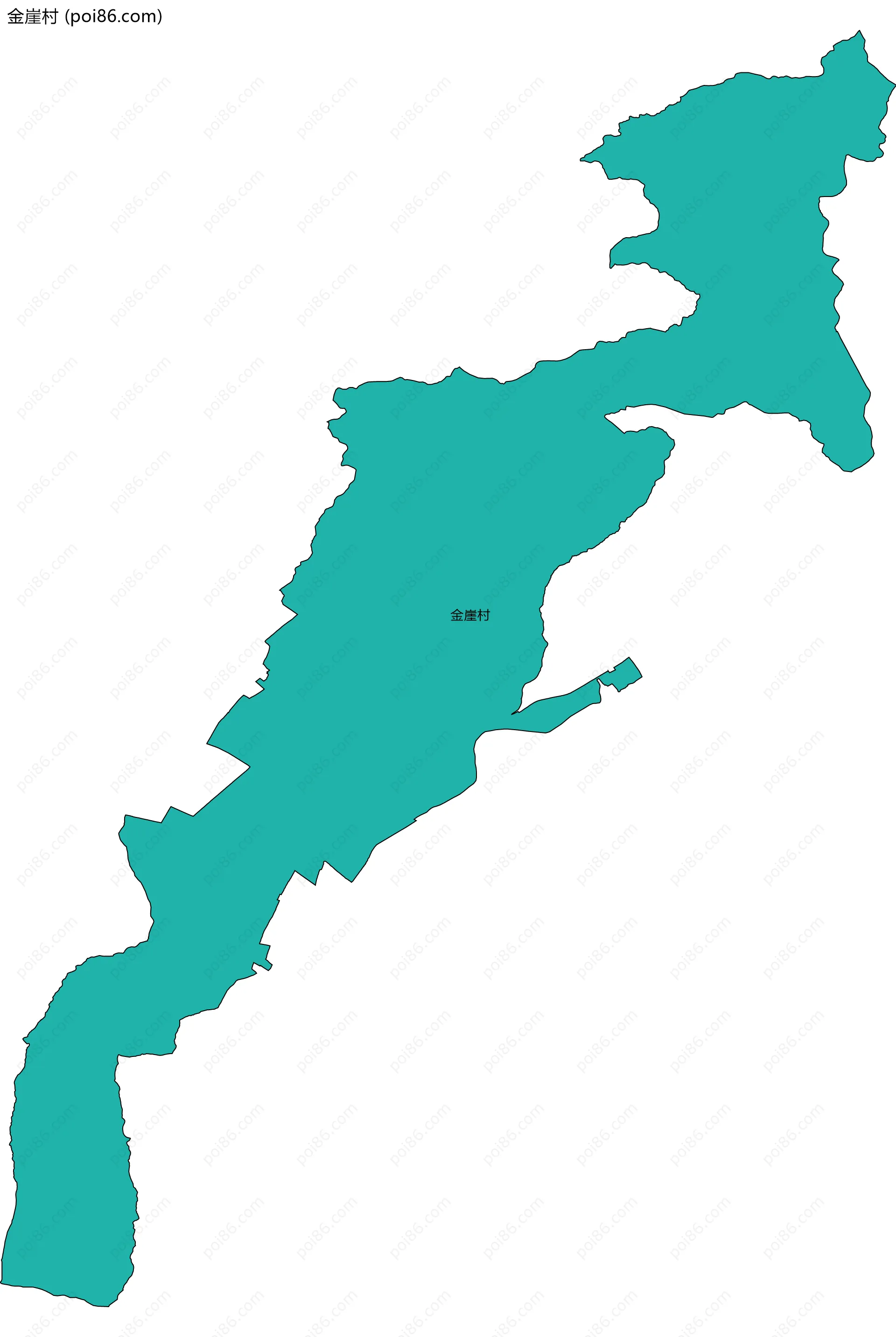金崖村边界地图