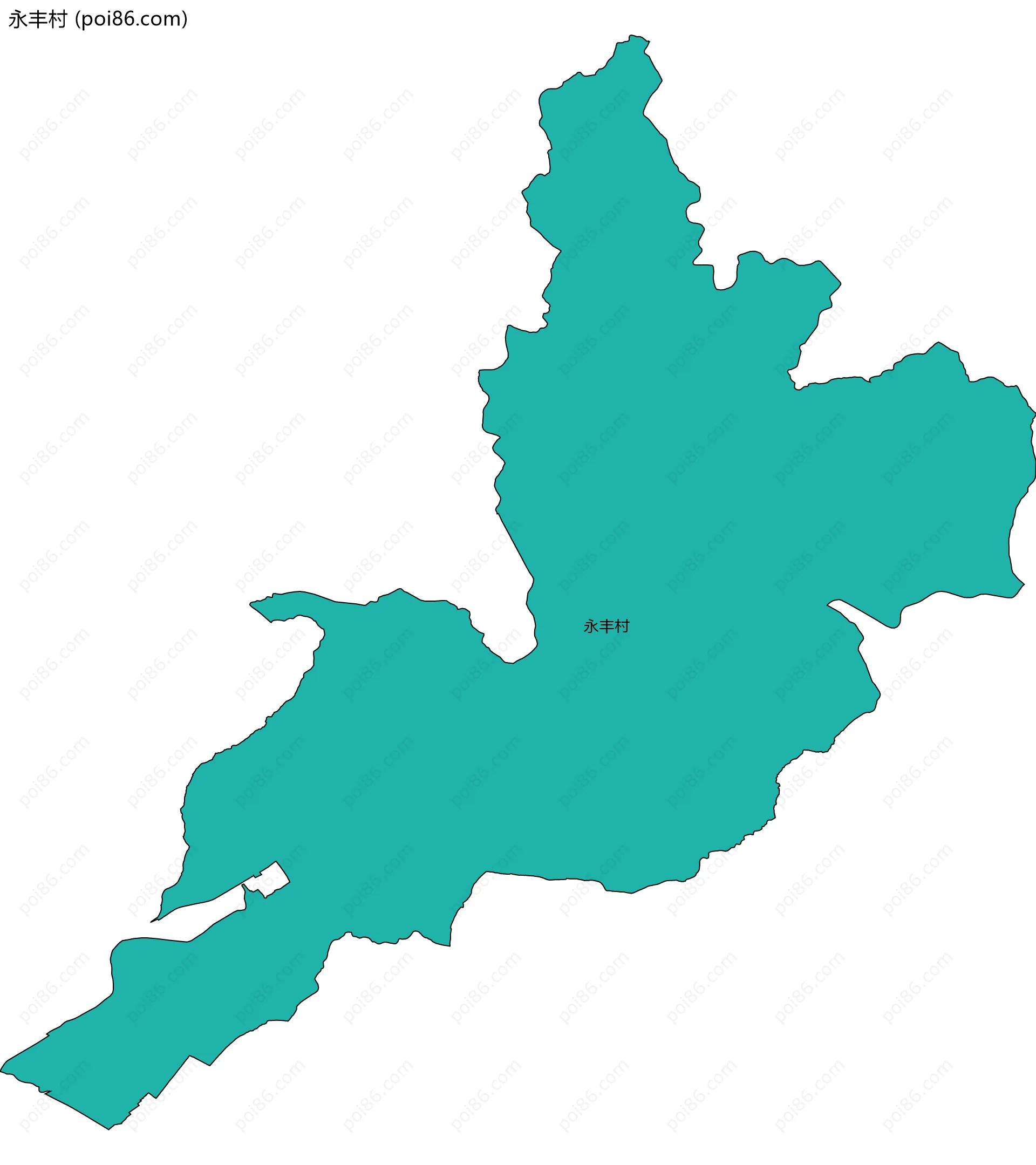 永丰村边界地图