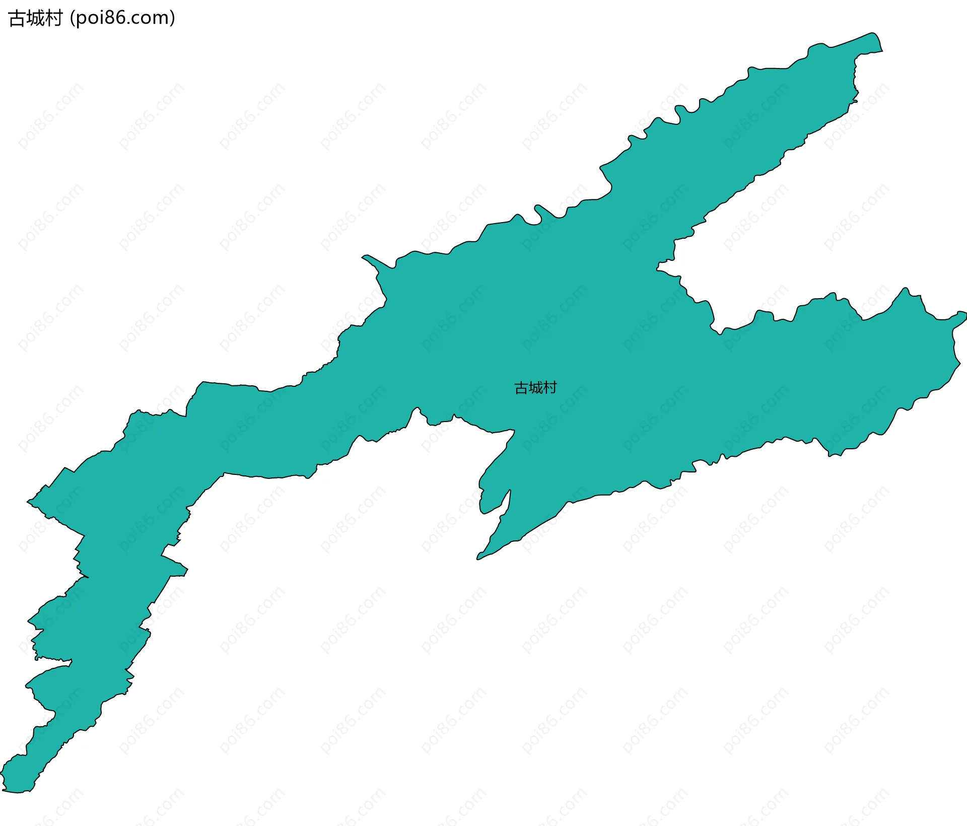 古城村边界地图
