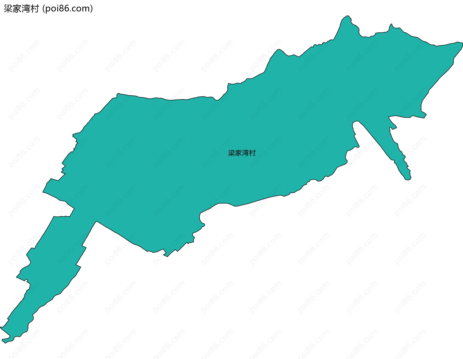 梁家湾村边界地图