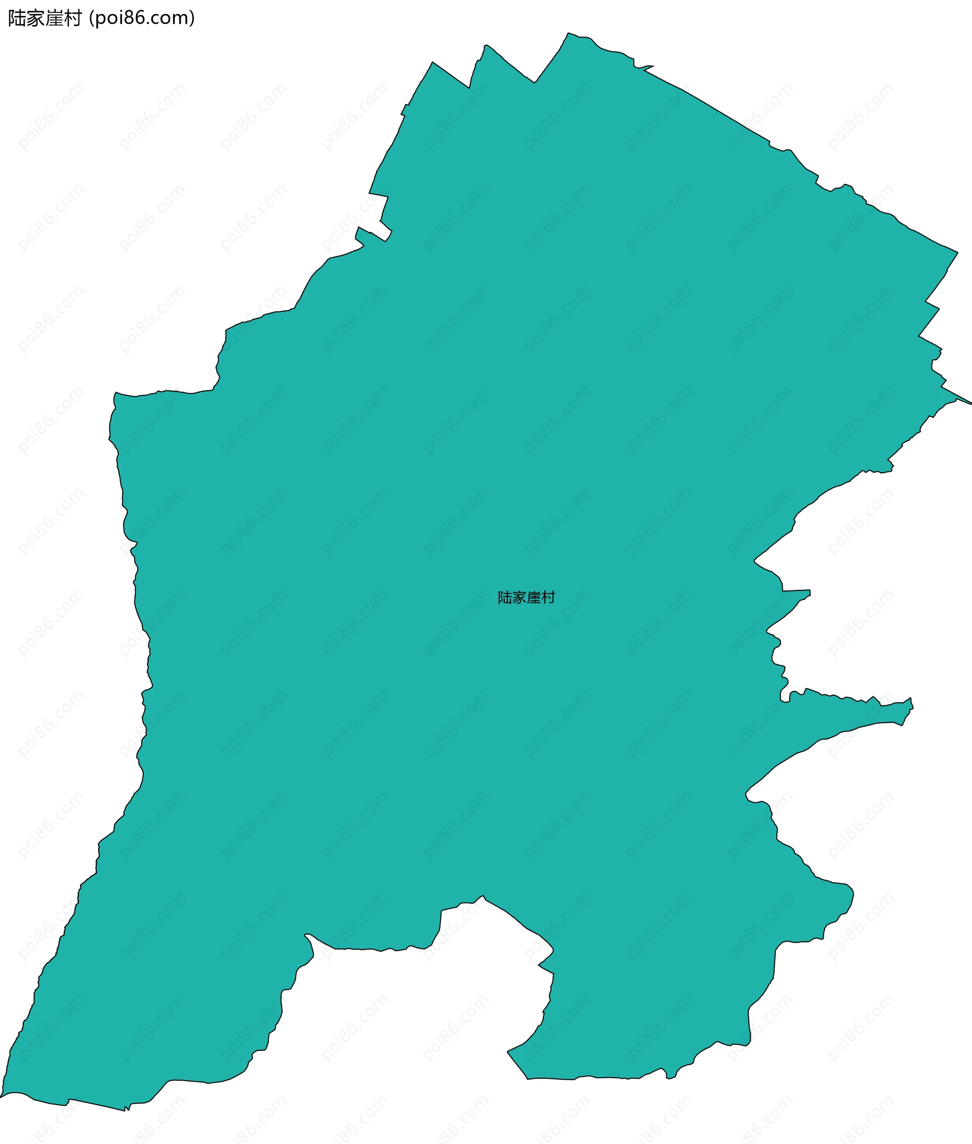 陆家崖村边界地图