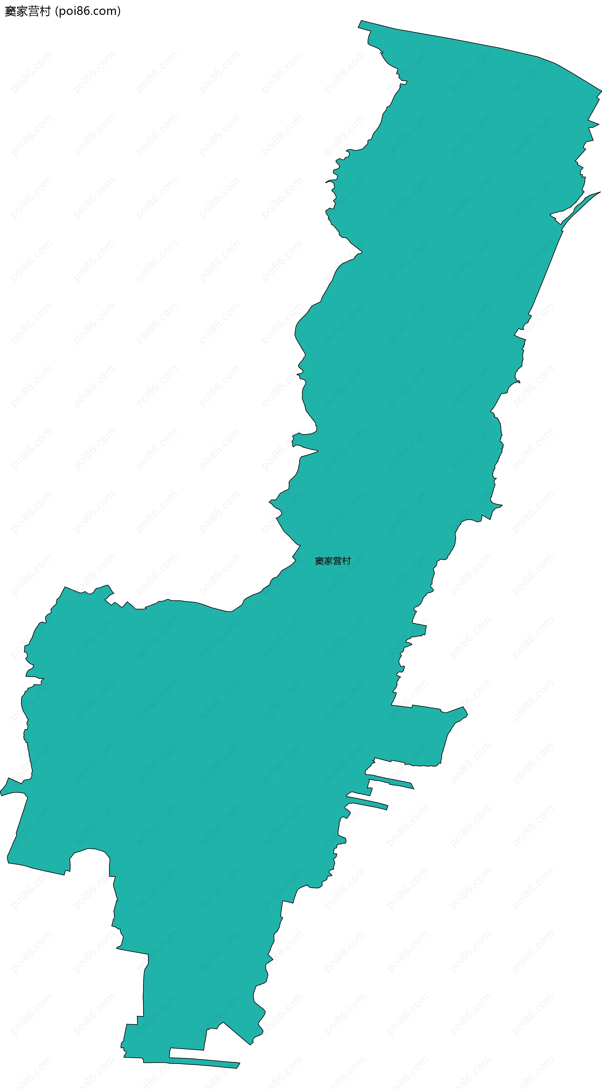 窦家营村边界地图