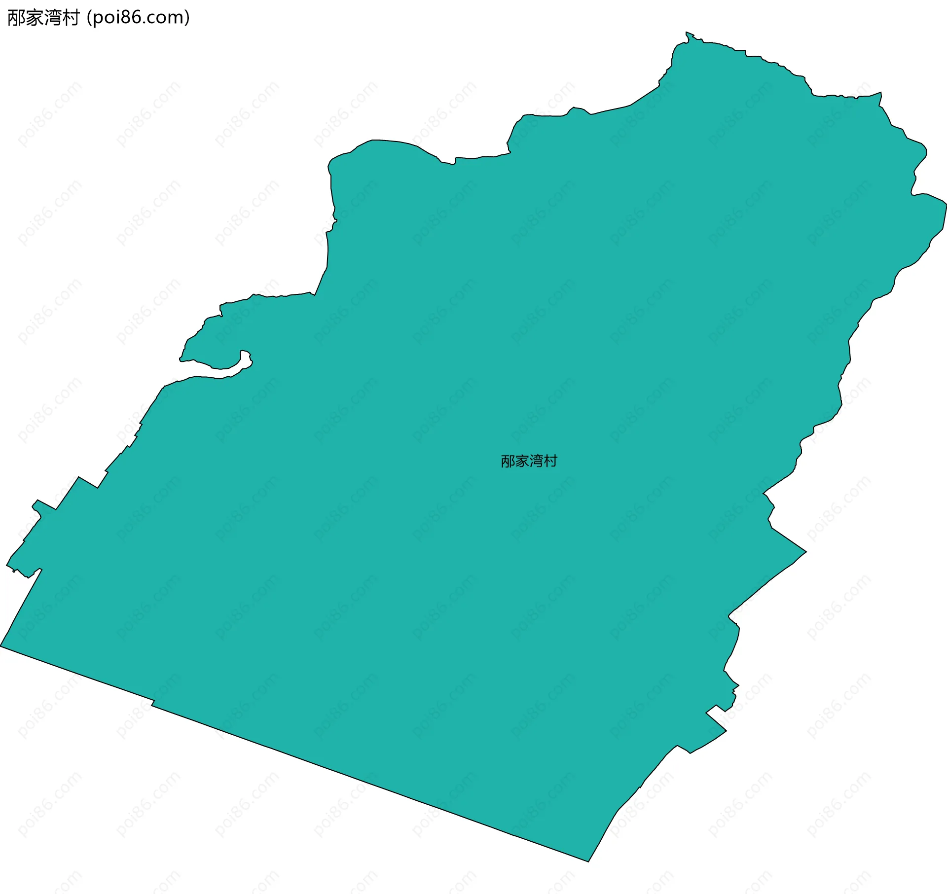 邴家湾村边界地图